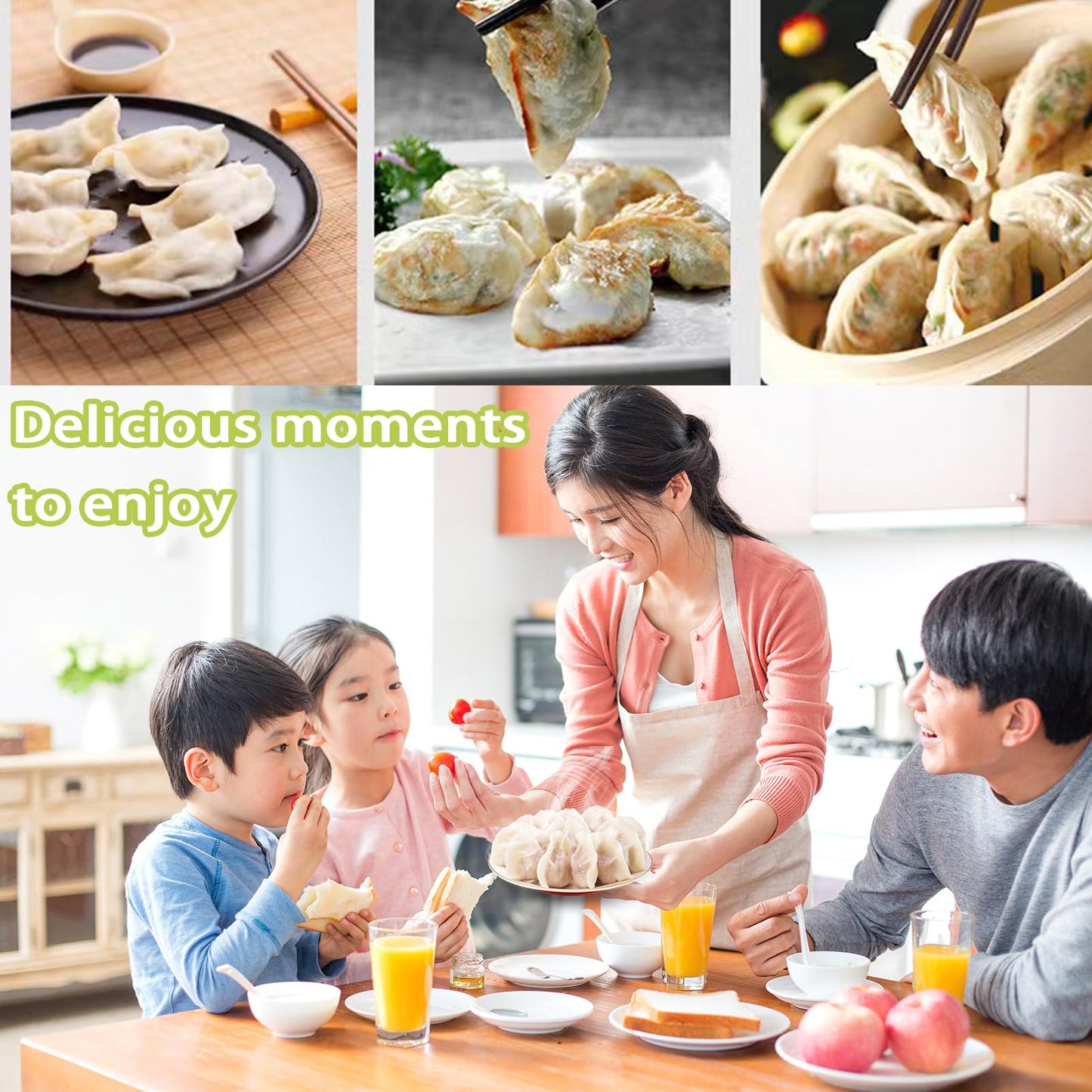 Empanada Maker Press & Dumpling Maker Set - 2 Sizes (4" + 3") Non-Stick for Empanada, Pierogi, Pastelitos, Calzone, Turnovers, Ravioli, Gyoza - Kitchen Tools with Easy Release Design