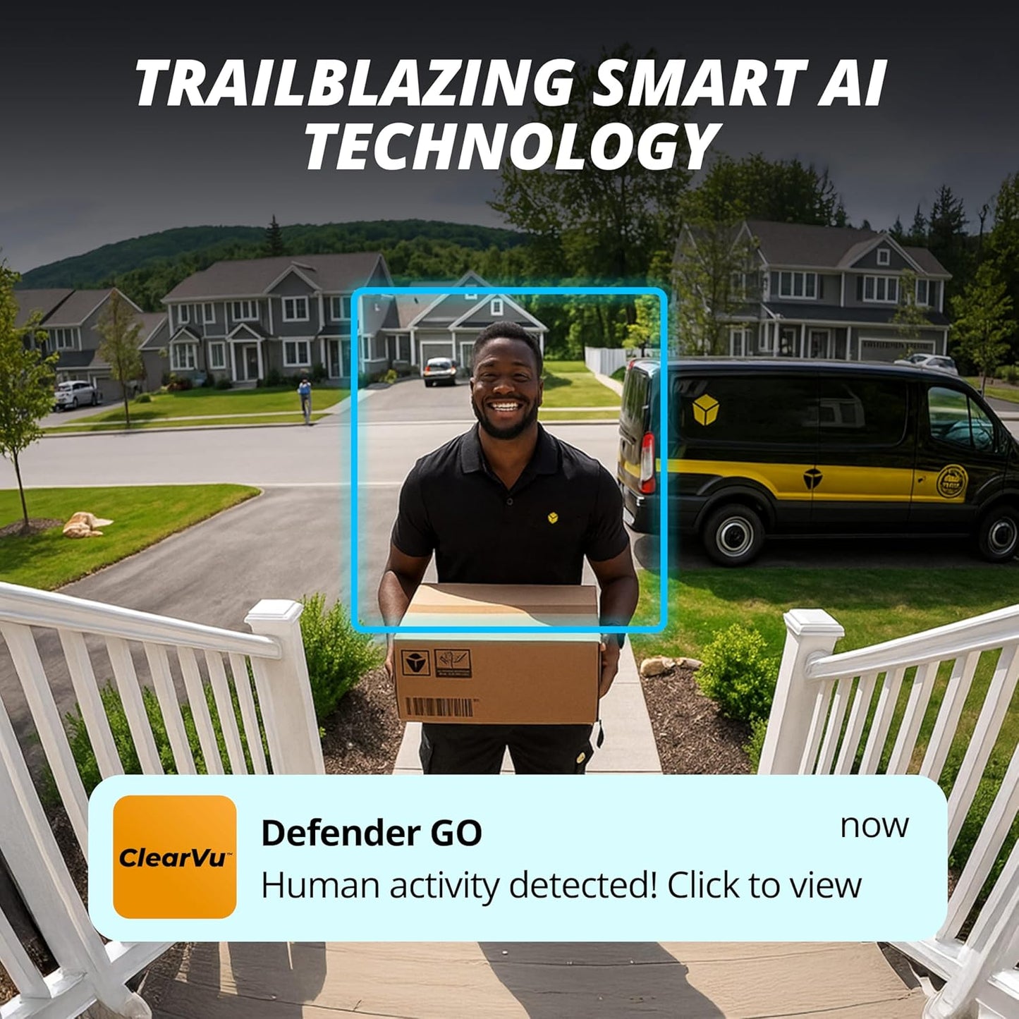 Defender 2K 2-Way GO AI Powered WiFi Indoor/Outdoor Home, Business, Pet, Baby Security Camera, AI Detection, Dual Band
