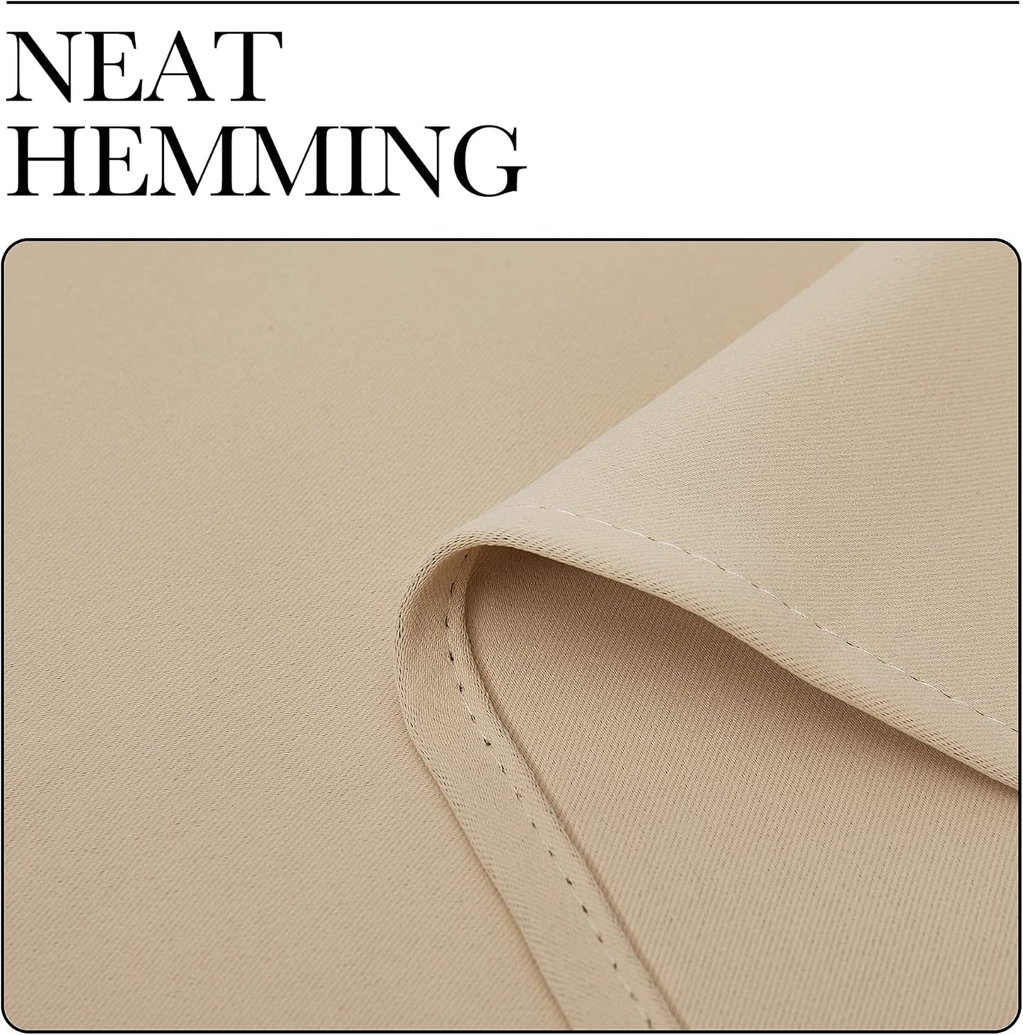 NICETOWN Room Darkening Curtains - Biscotti Beige, 55" x 120" | Thermal Insulated Grommet Panels for Kids' Room
