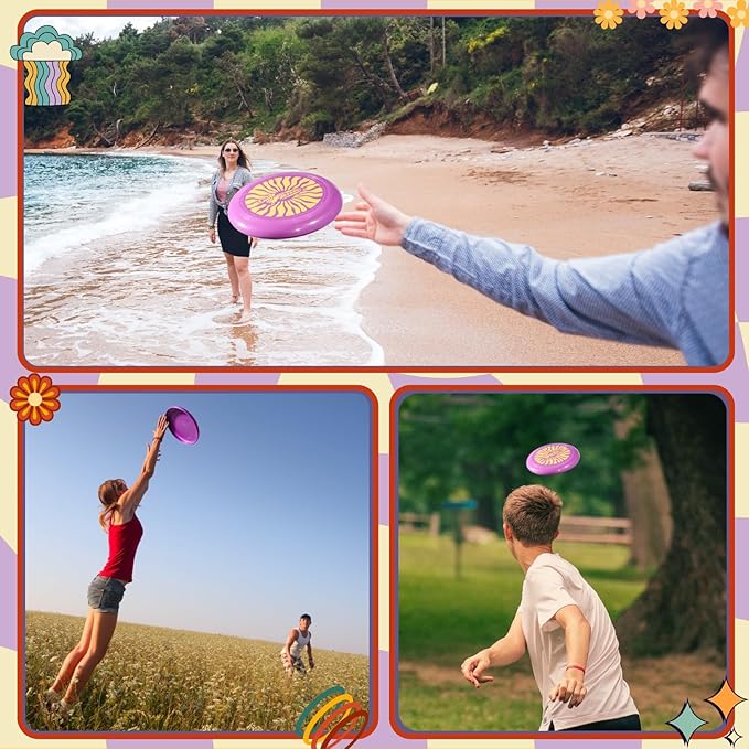 Wham-O Frisbee Cool Flyer Flying Disc, 9.95 Inch Sports Disc Lightweight Durable for Outdoor Beach Park Backyard Game - 130g