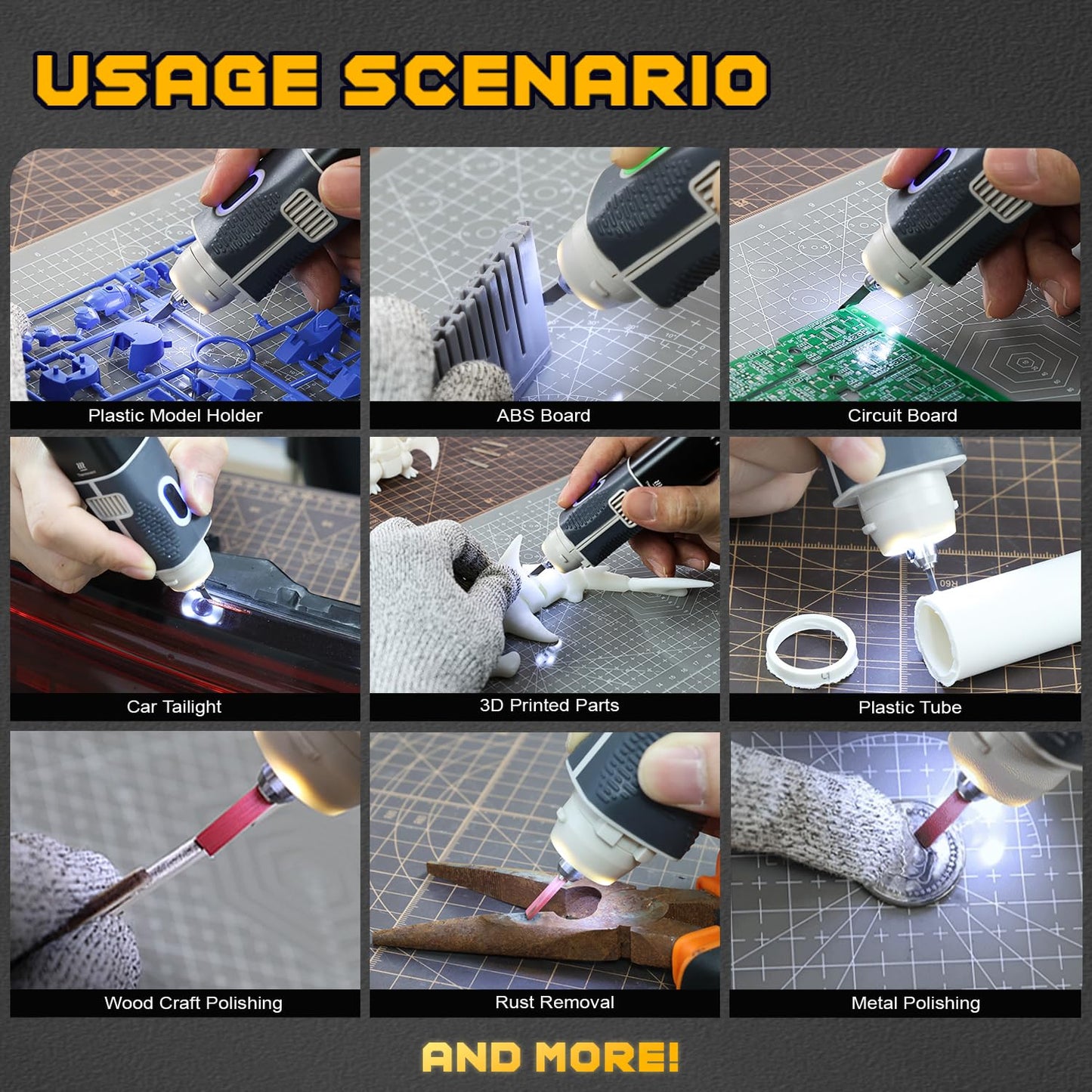 Wireless Ultrasonic Cutter, 40kHz Vibration & 2 Cutting Modes, Includes 50 Replacement Blades & Display Case, Multifunctional Sonic Knife For 3D Printing, Woodworking, Model Mods, Prototyping & DIY