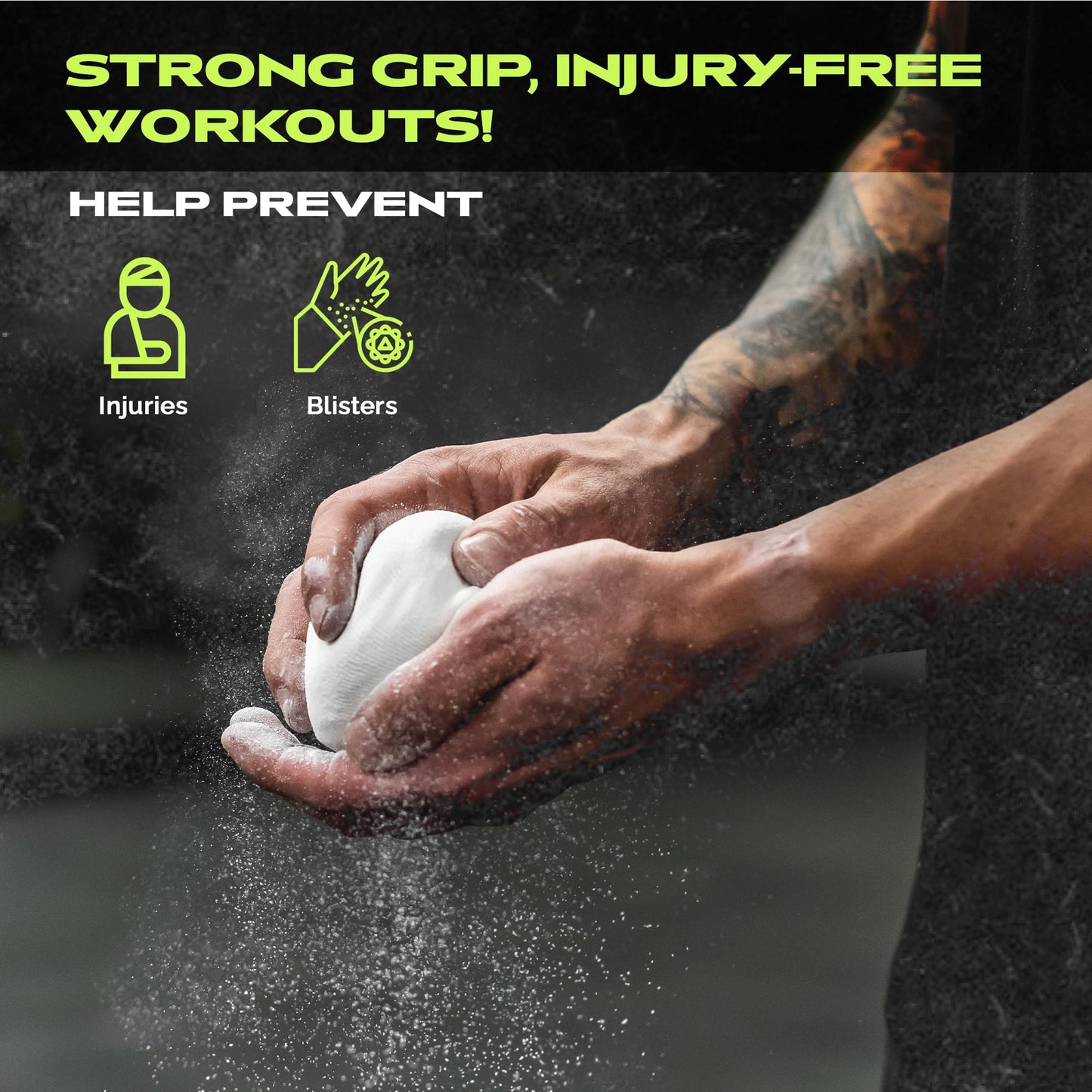 Rage Fitness Gym Chalk Balls, Magnesium Carbonate Athletic Chalk for Excellent Grip, Gym Workout Grip Chalk, Weightlifting, Gymnastics - 2 pack