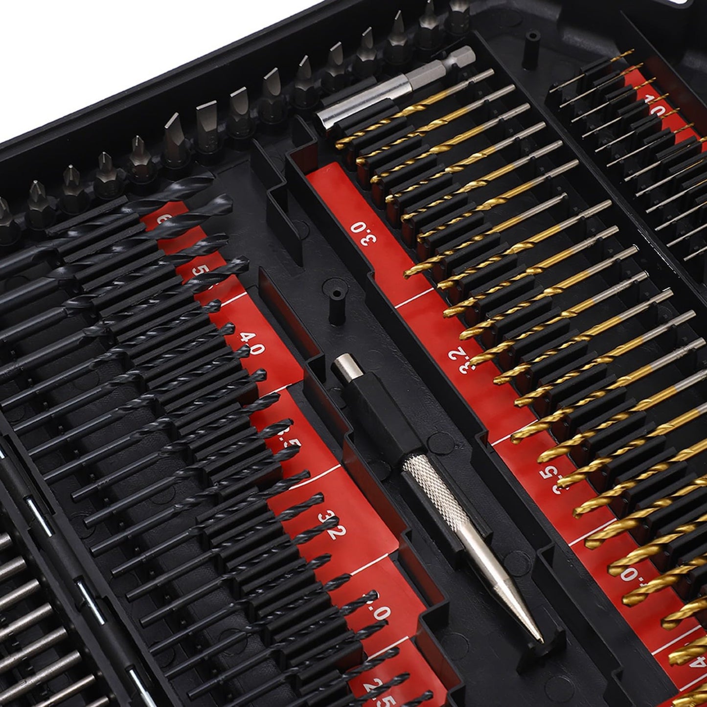 Combination Drill Bit Set, Versatile 246PCS Multi Material Drilling and Driving Kit for Home Repair DIY HSS Black Oxide Masonry Wood Bits with Color Coded Storage Case