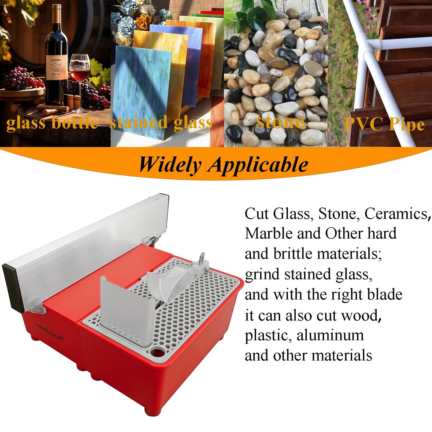 Electric Bottle Cutter, DIY Machine for Cutting Wine, Beer, Liquor, Whiskey, Alcohol, Champagne, Materials Cutter Trim Saw - Rock, Stone, Glass Cutting, Trimming, Sawing Machine
