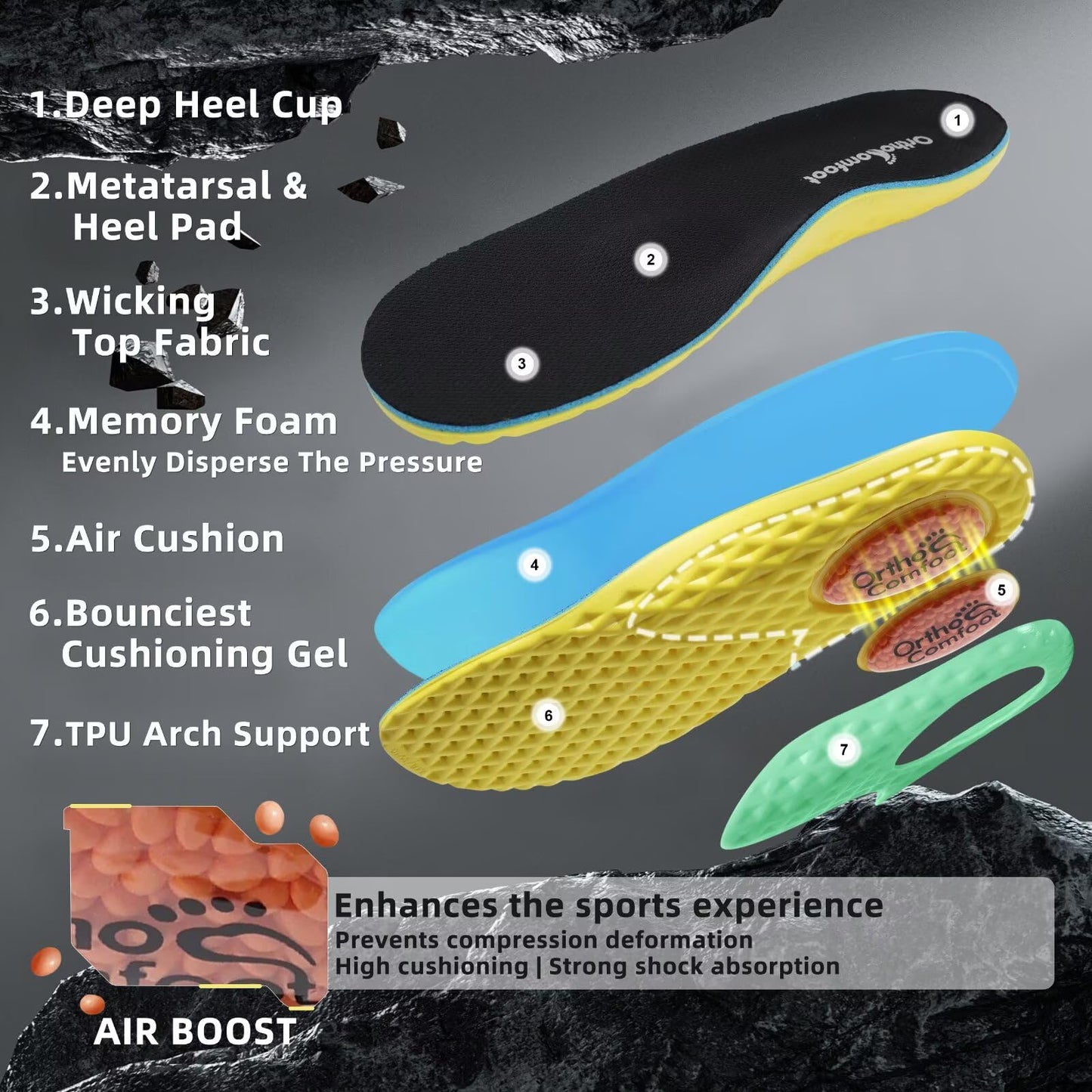 Men's Orthopedic Wide Mid Hiking Boots: Comfortable Plantar Fasciitis Orthotic Arch Support Bunions Recovery Trail Sneakers, Leisure Slip Resistant Stylish Standing Walking Shoes Brown Size 11
