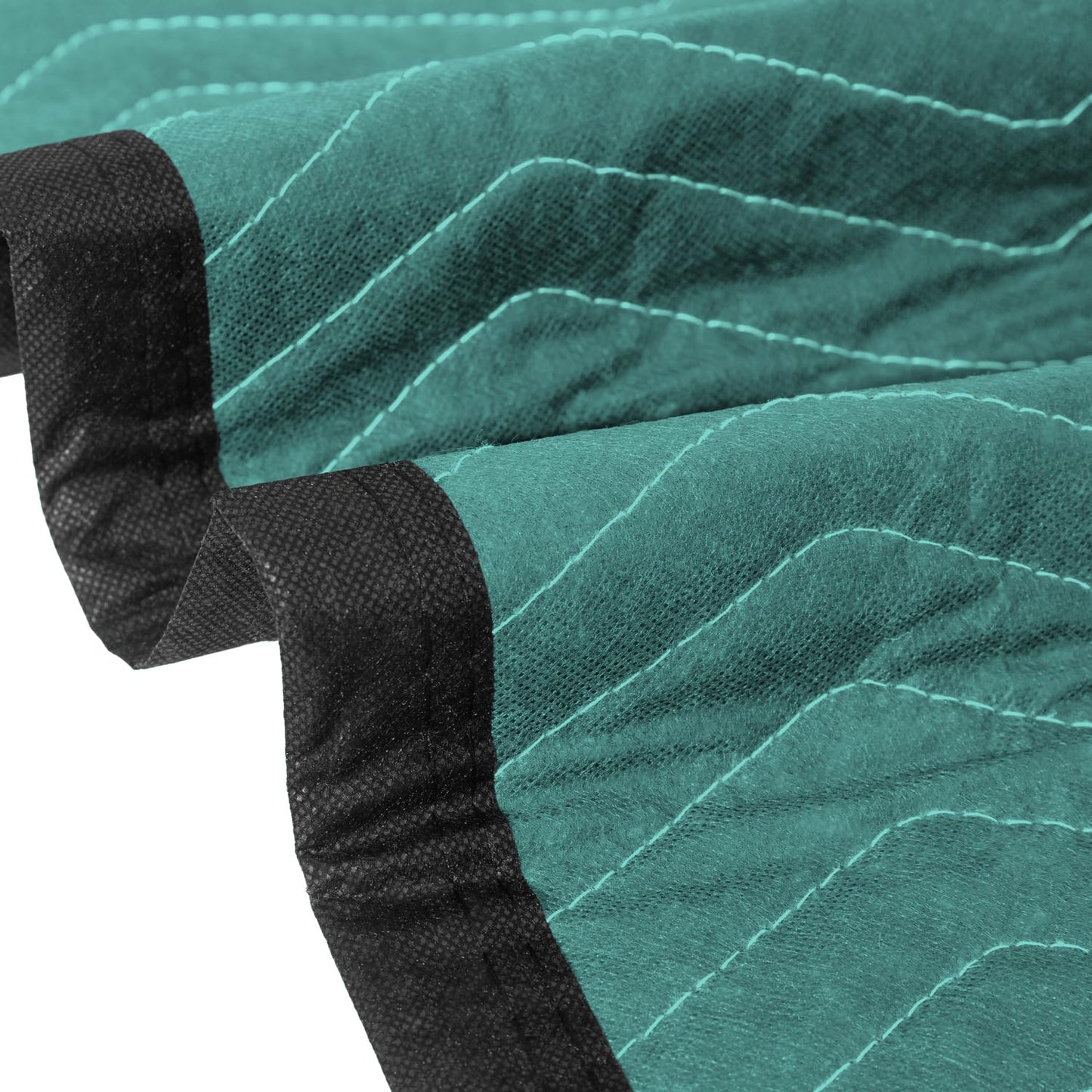 Diamond UP Moving Blankets 4 Pack, Double Extra Large 144"x80" (85 lb/dz) Heavy Duty Quilted Packing Blankets for Moving, Shipping & Storage, Professional Furniture Pads -Green & Gray