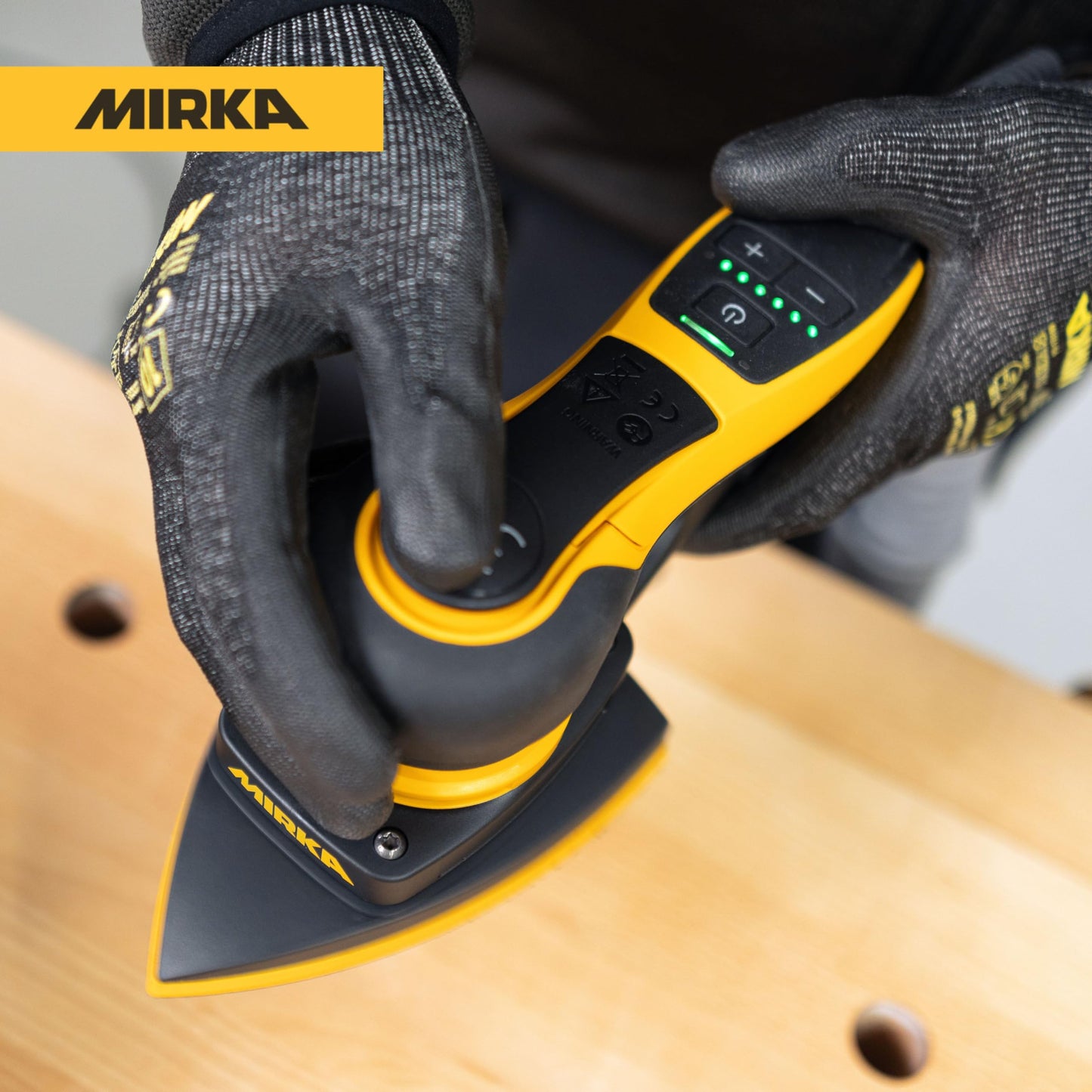 Mirka DEOS II Delta 663X Orbital Sander 4"x6"x6" Triangle Detail Sander, 3mm Orbit, Brushless Motor, Low Vibration, Dust-Free Corner Sander for Woodworking, Drywall, Painting & Furniture