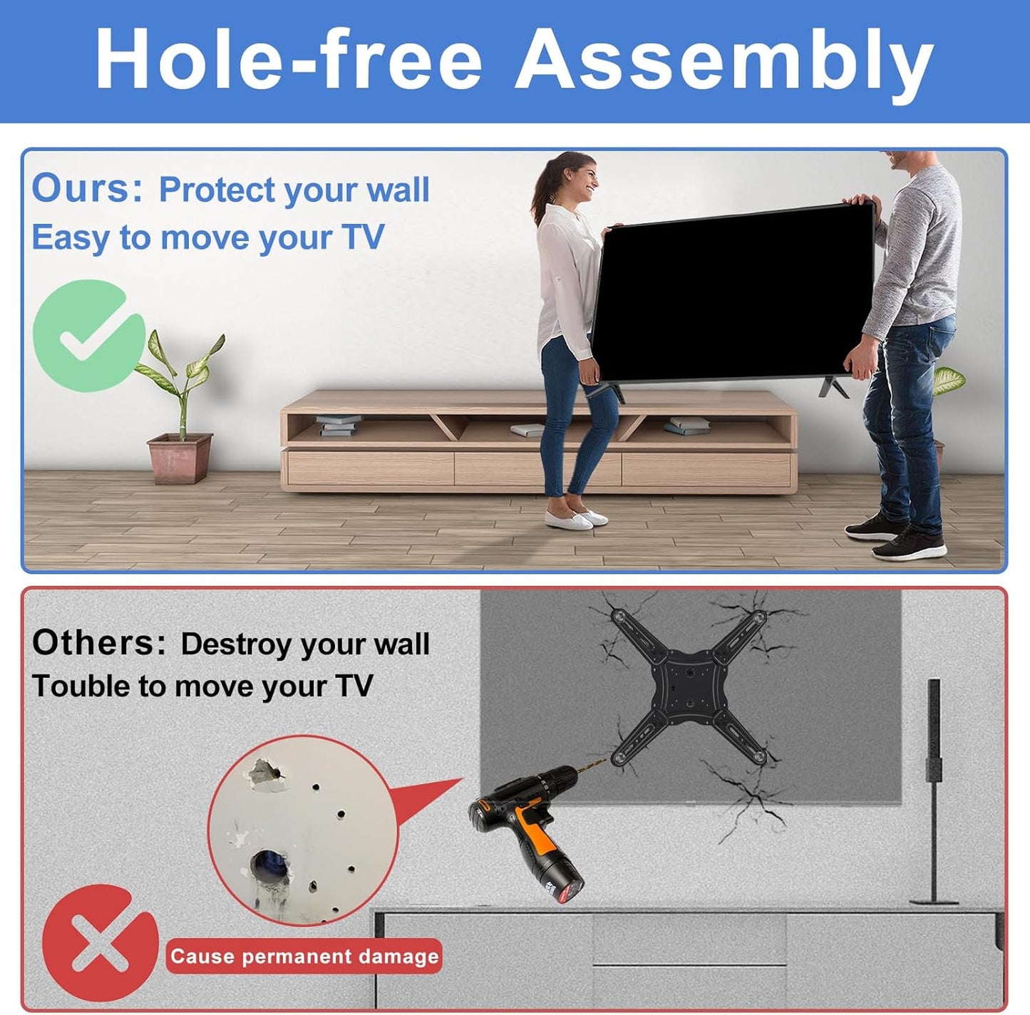 Yaotieci M43-C1, Set TV Stand Legs Only for Vizio TV Stand Legs Not for Other TV Models, Only for Vizio TV Replacement