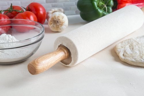 Fox Run Rolling Pin Covers - Durable Cotton Set of 2 for Effortless Baking and Storage