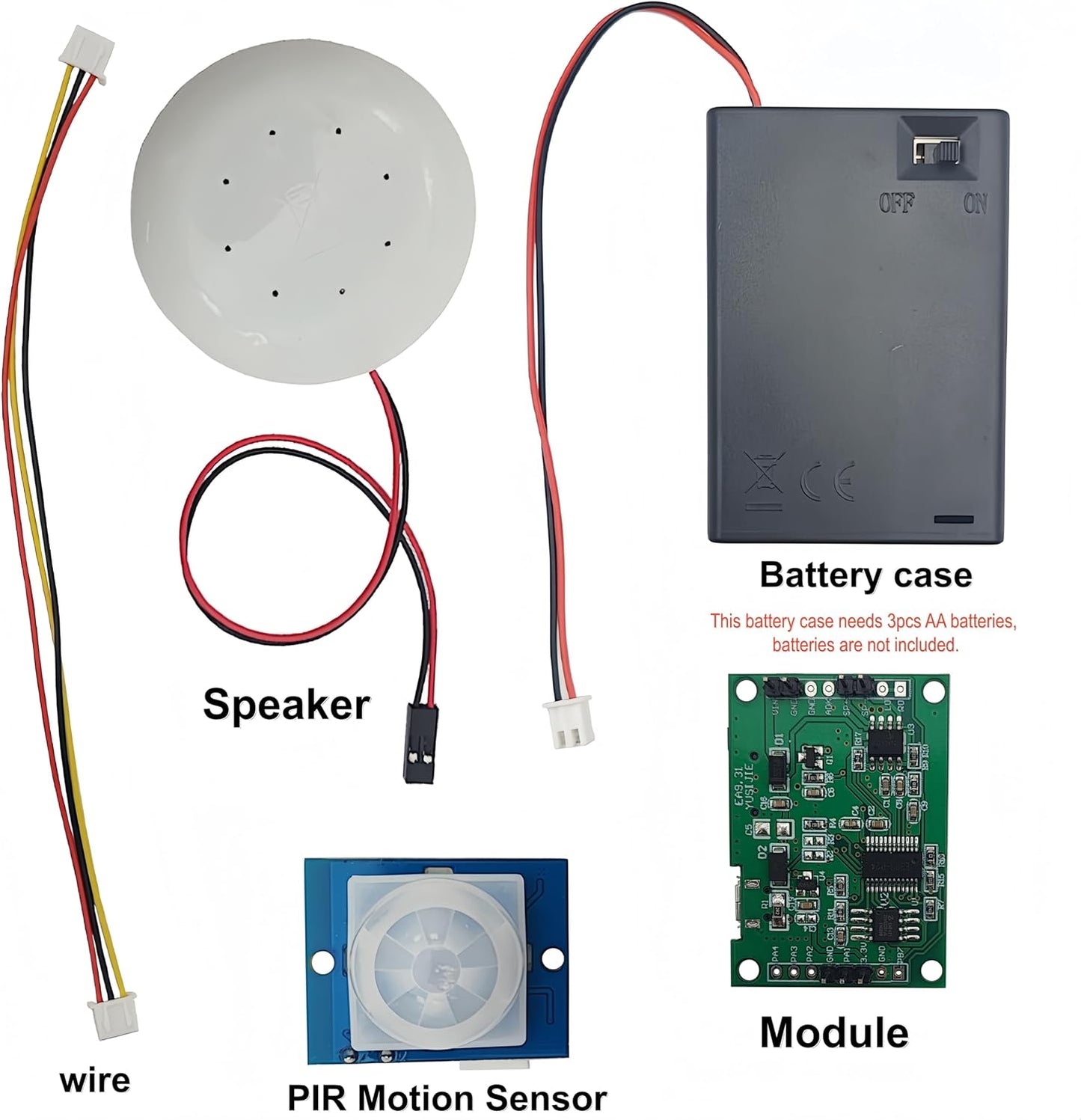 Yuuhseel MP3 Music Voice Recording Audio Module Kit DIY Welcomer Sound Recording Board with Speaker and PIR Motion