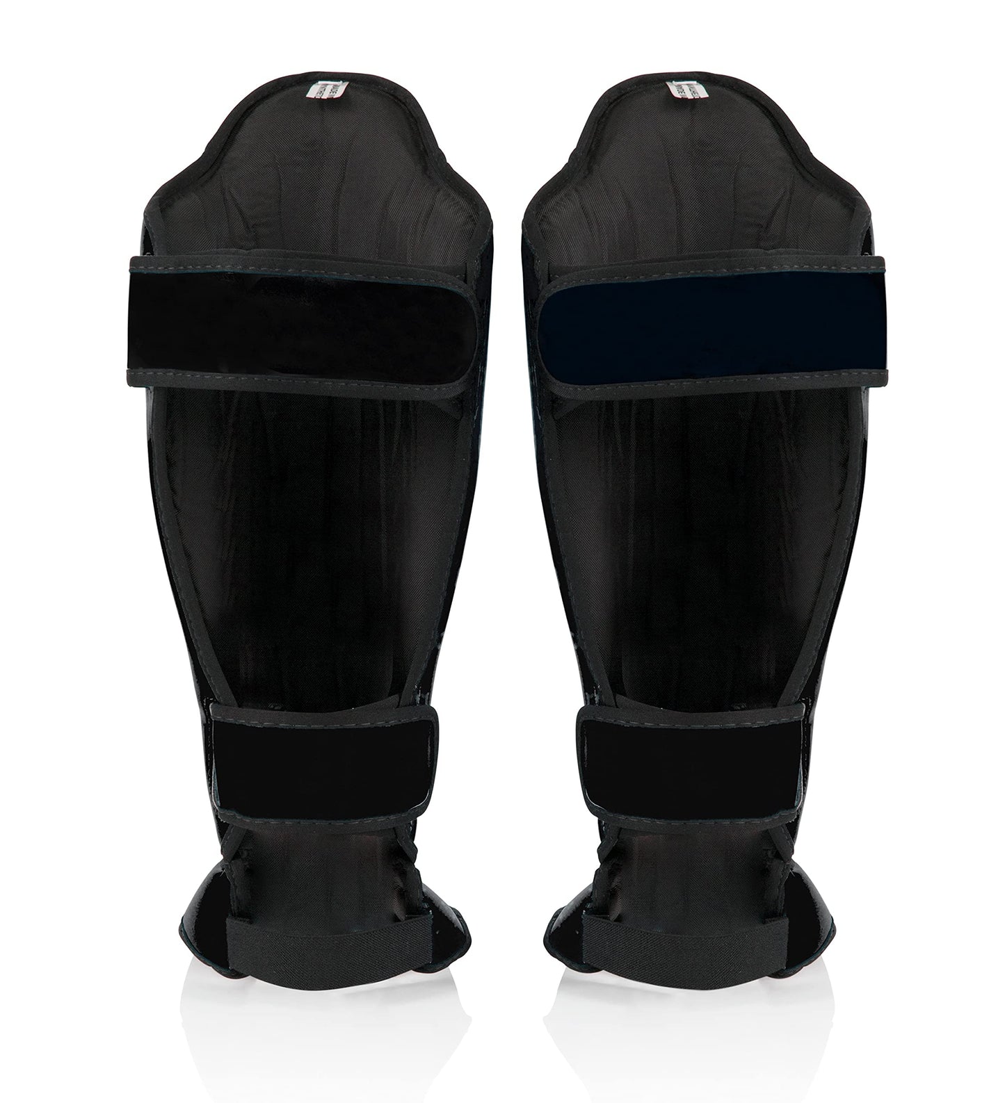 Fairtex SP5 Muay Thai Shin Guards for Men, Women, Kids | Shinguards are Premium, Lightweight & Durable | Extended Protection to Avoid shin splints During Training or Sparring - Medium,Black