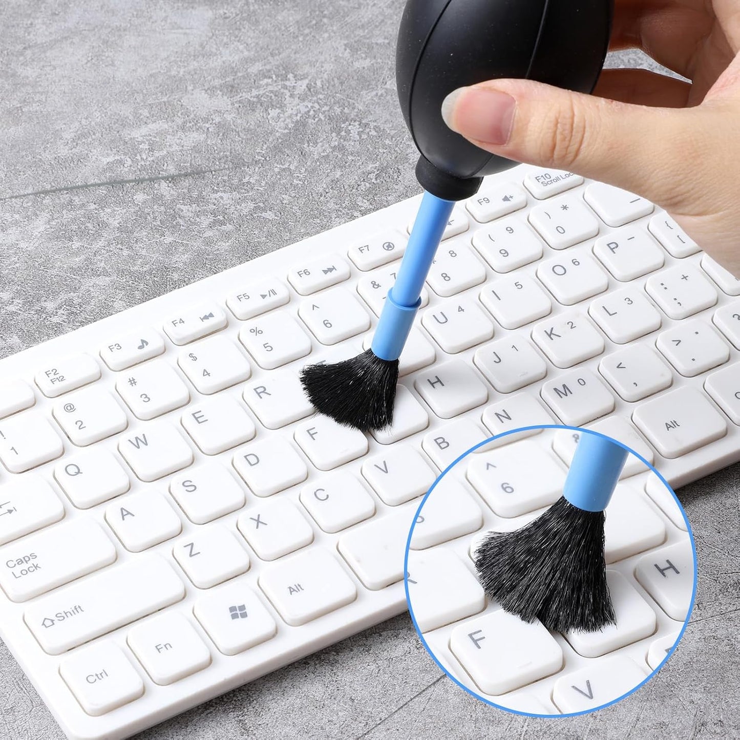Larrel 2 Bulb Air Blower Pump Cleaning Tools with Soft Brush, Pcs Manual Air Blower Cleaner Cleaning Accessories