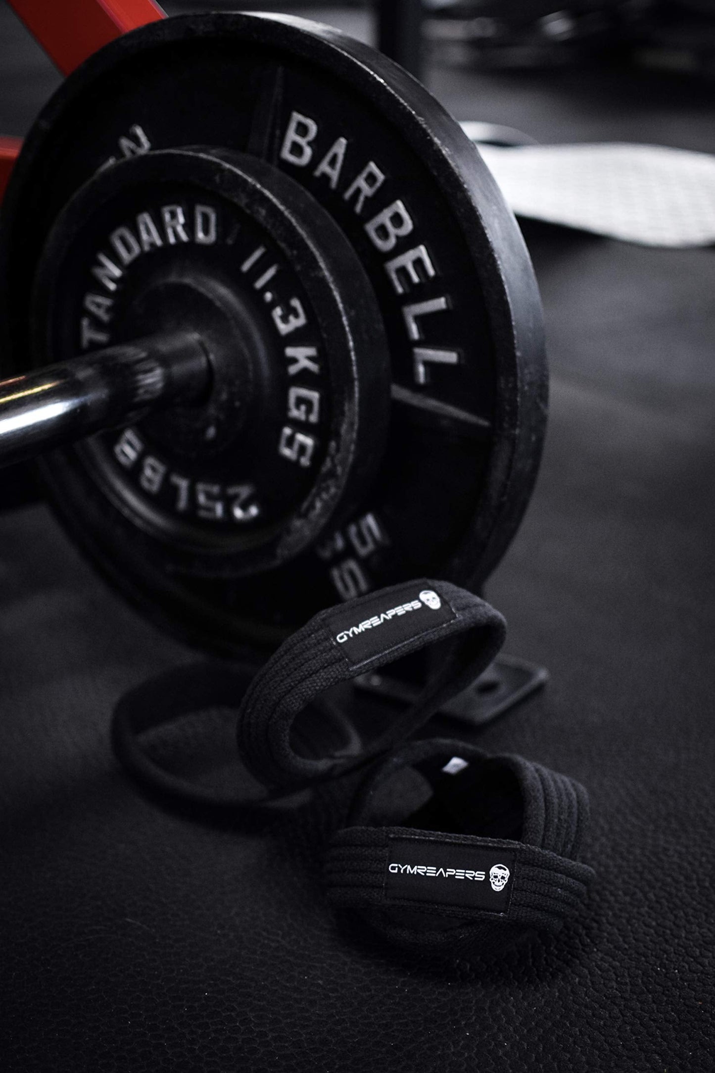 Gymreapers Figure 8 Lifting Straps For Deadlift, Powerlifting, Strongman, & Cross Training (Black, Medium)