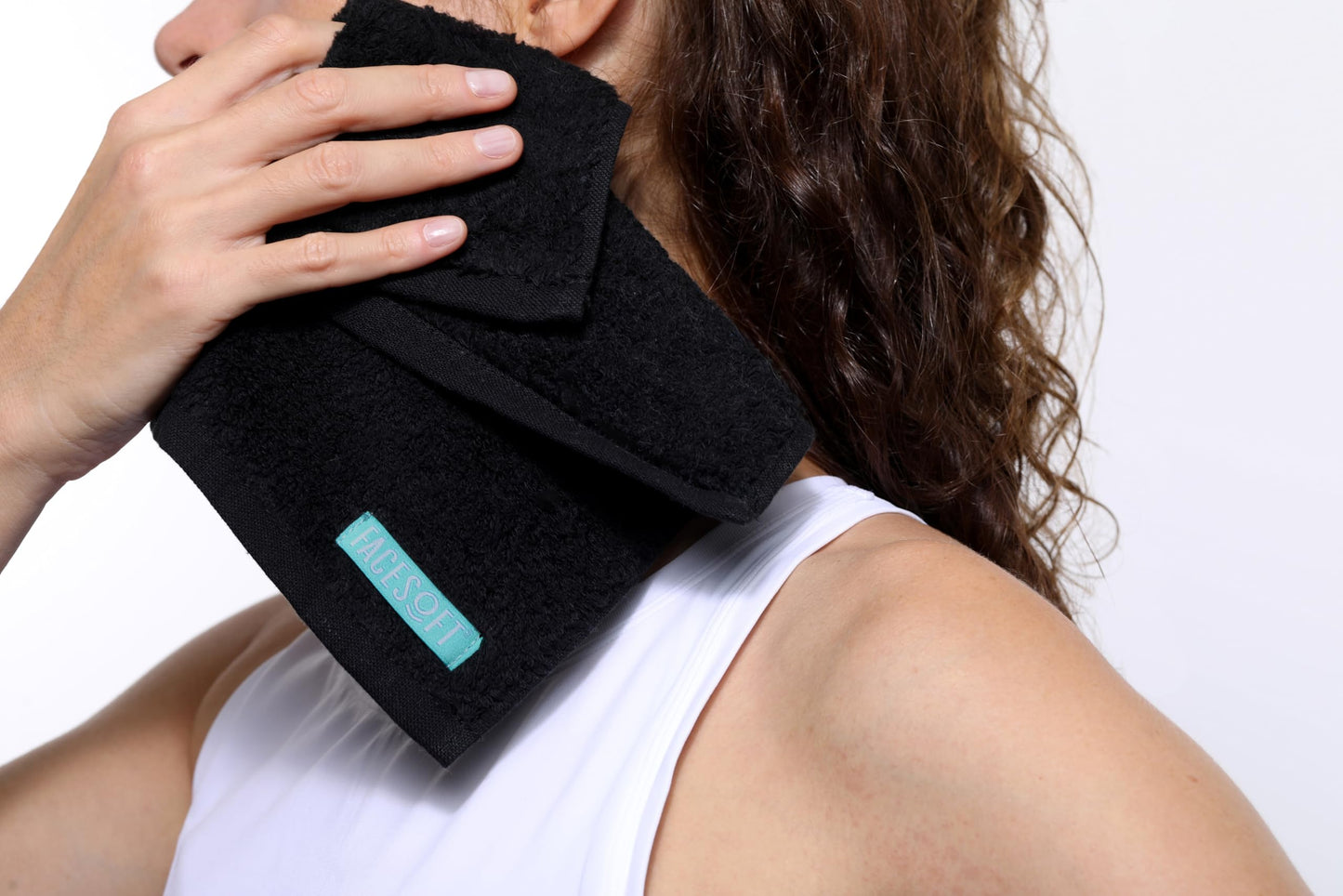 FACESOFT Eco Friendly Mini Gym Towels Accessories for Working Out - Sweat Towels for Gym, Fitness, Sports - Soft & Absorbent Cotton - No Synthetic Microfibers or Plastics - 3 Piece Exercise Towel Set