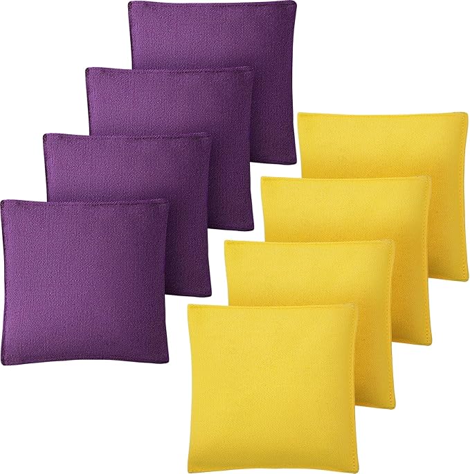 Set of 8 Regulation Cornhole Bags Double Sided, Weather Resistant Bean Bags for Cornhole Toss Game, Corn Hole Beans Bags with Tote Bag
