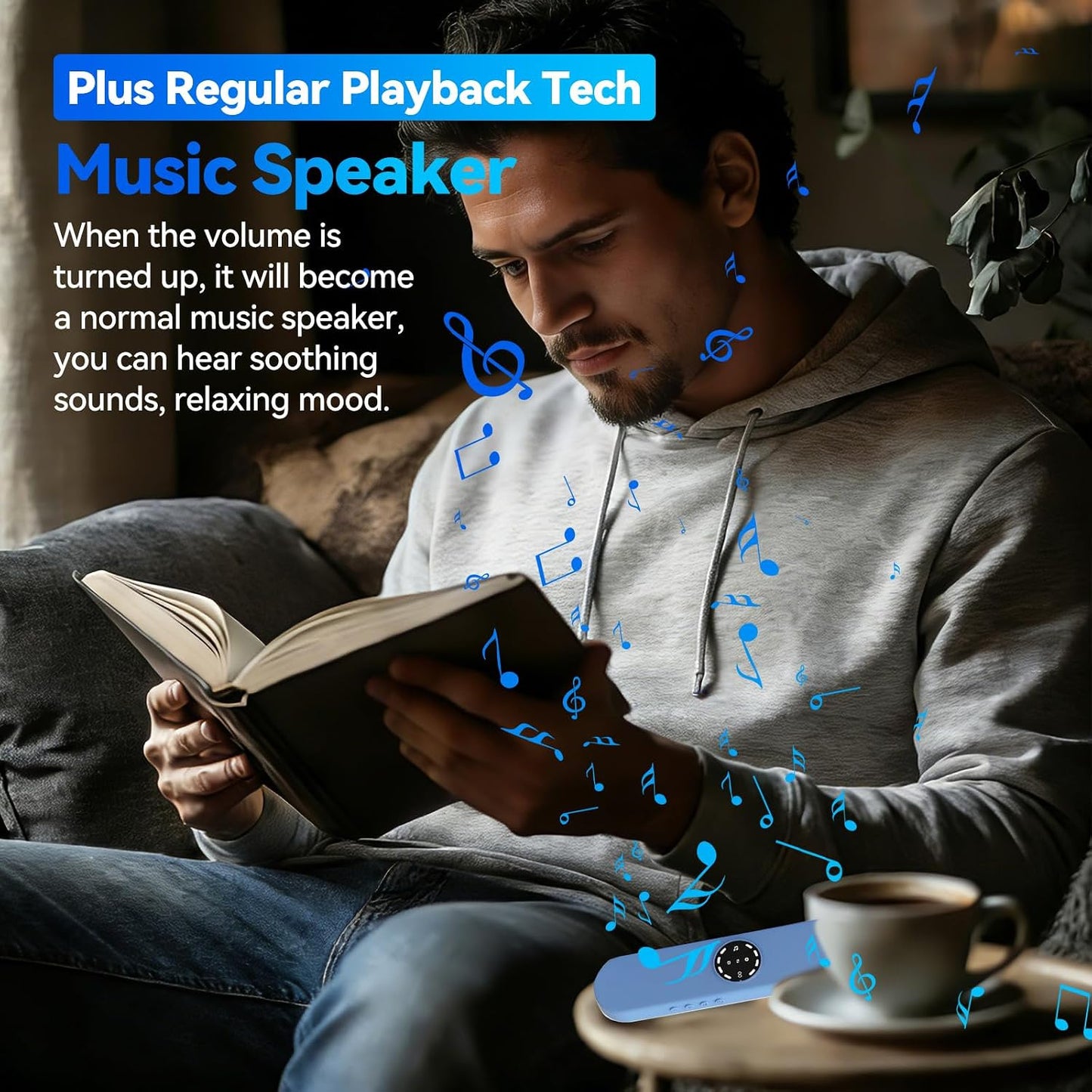35 300mAh Bluetooth Pillow Speaker for Sleep - Bone Conduction Sleep Speaker Under Pillow with Built-in White Noise