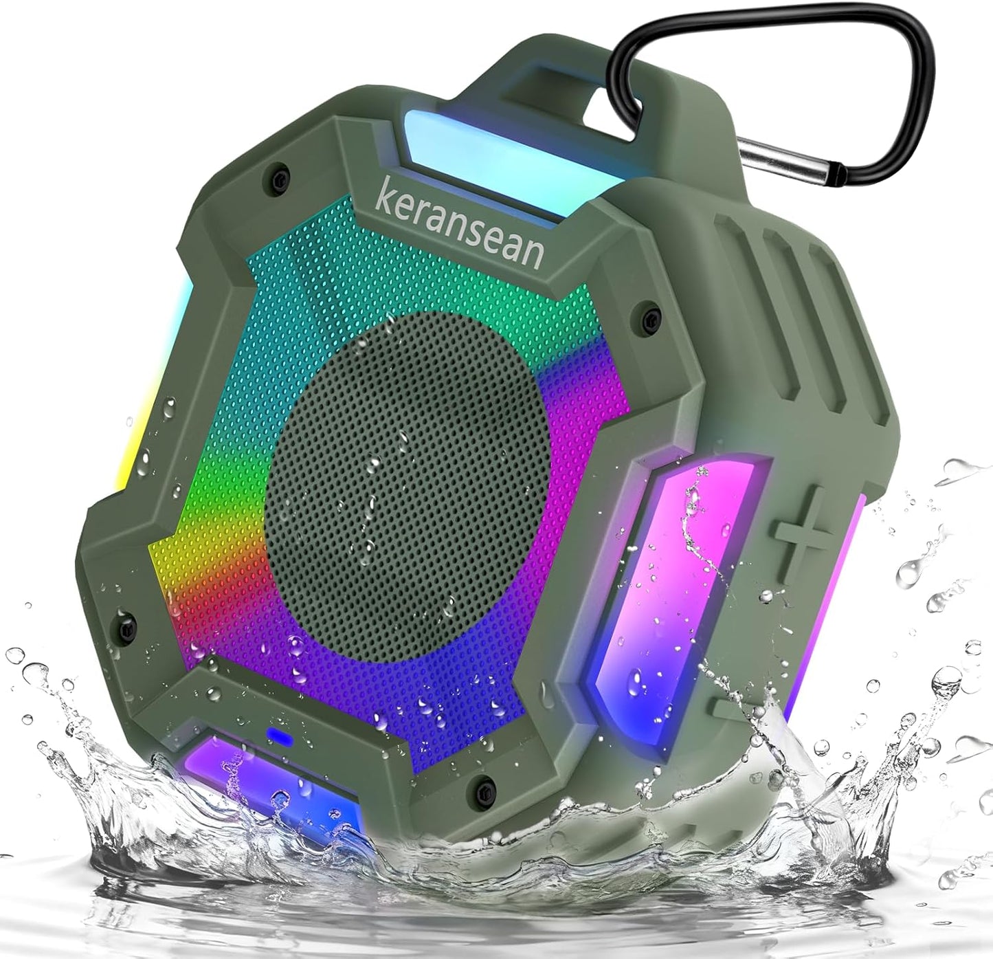 Keransean BT5.4, 24H Shower Bluetooth Speaker Waterproof, Portable Small Speaker, Outdoor Bluetooth Speakers Wireless