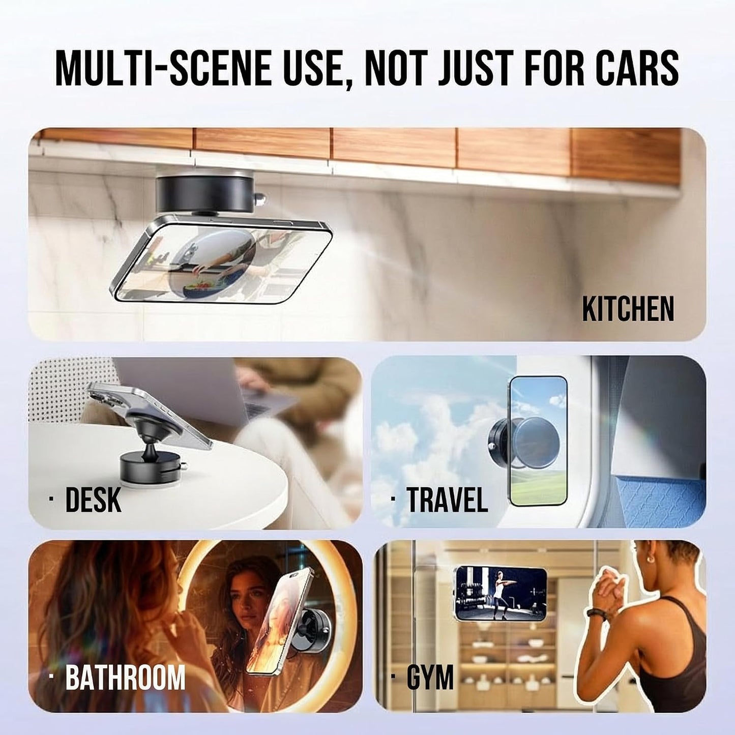 AYAHAIR 360degrees 17 N52 16 15 14 13 12 Vacuum Magnetic Car Phone Mount Rotation Phone Holder for Car Magnets Strong
