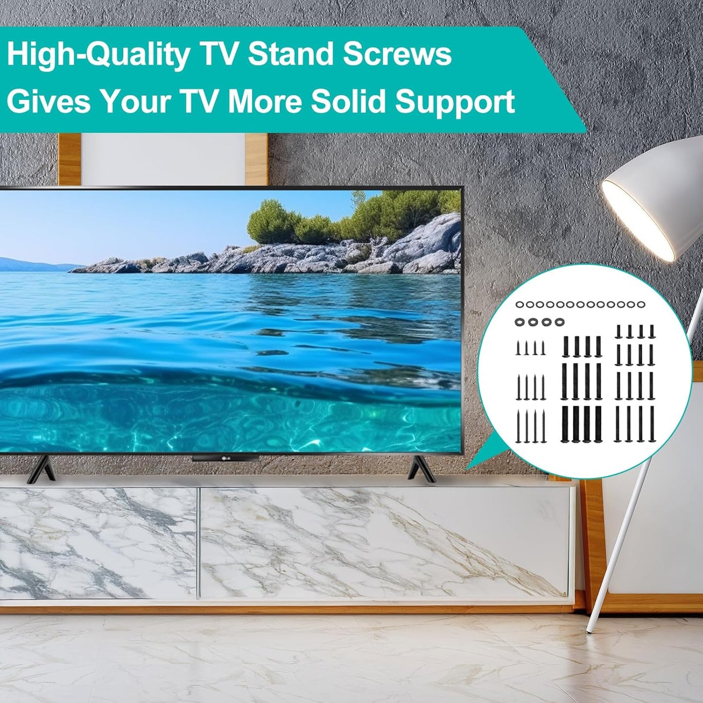 Yaotieci 24" 32" 39" 40" 42" 43" 48" 50" 55" 58" 65" 70" 75" TV Stand Legs Screws Kit for Insignia TV Legs