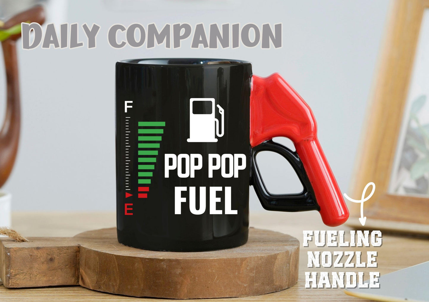 Onebttl Pop Pop Gifts, Poppop Fuel Color Changing Coffee Mug with Fueling Nozzle Handle, Gifts for Grandpa, 13.5oz/400ml Funny Ceramic Mug for Christmas, Father's Day