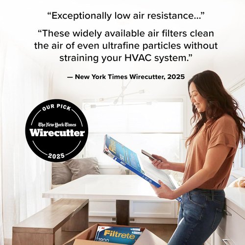 Filtrete 20x20x1 MERV 13 AC Furnace Air Filter - Premium Allergen & Virus Protection | 2-Pack