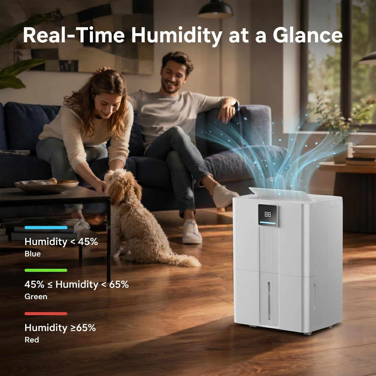 Dehumidifier for Basement and Home,6000 Sq. Ft 100 Pint Portable Dehumidifier with Drain Hose, Energy Efficient with Auto Mode and 24H Timer, Quiet for Bedroom, Bathroom, Rv, Garage