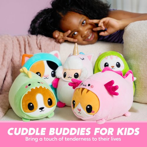 JOYIN Axolotl Plush Toy, Kawaii Axolotl Cat Plush Toy, 11" Soft Plushie, Cute Stuffed Animal Pillow for Kids and Adults, Birthday Gift for Boys and Girls