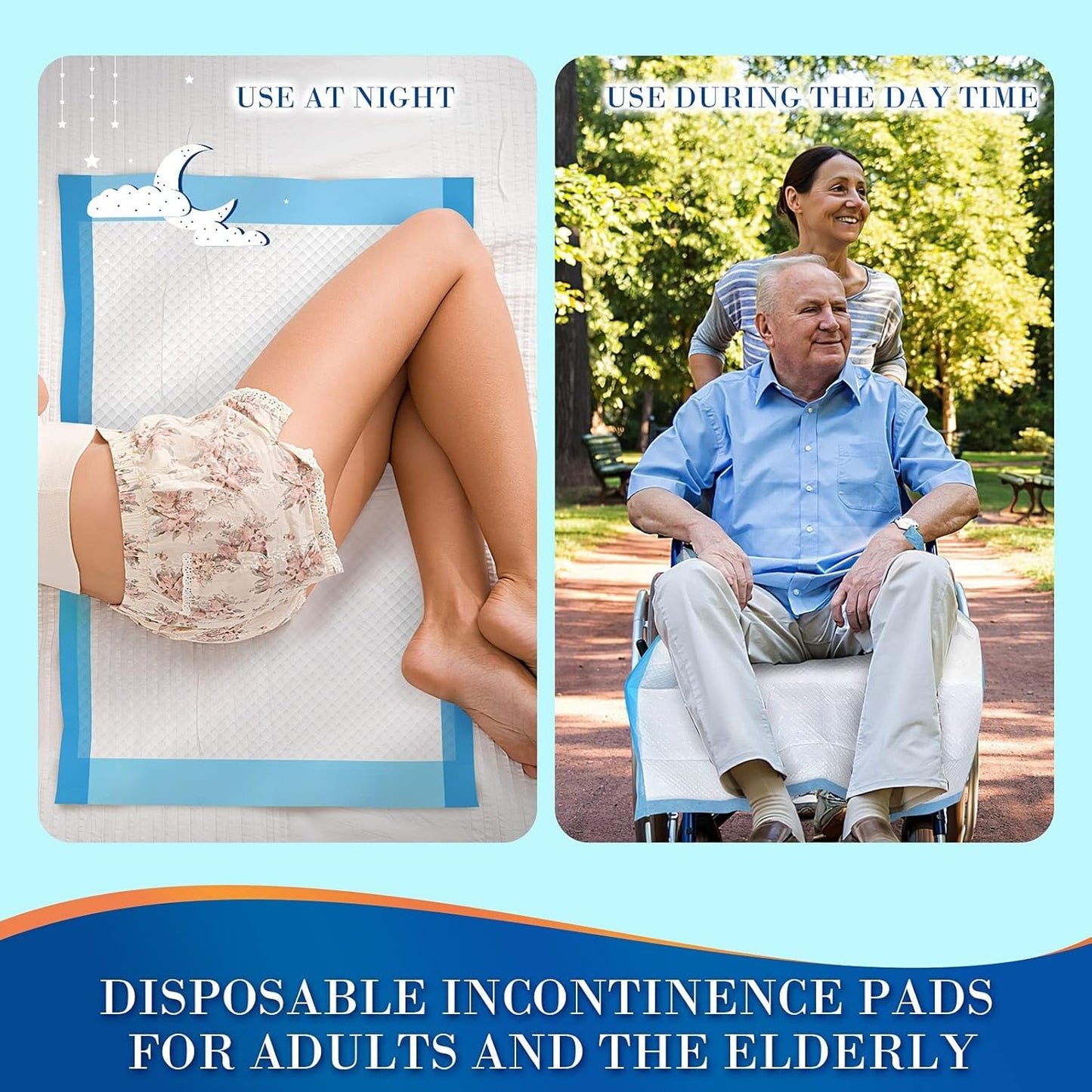 Regine Switzerland Disposable Bed Pads - 100 Count Waterproof Incontinence Underpads | 23"x36" Absorbent & Leakproof