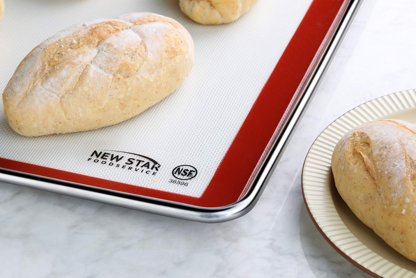 New Star Foodservice Commercial Grade Silicone Baking Mat Non-Stick Pan Liner, 17 x 25 inch (Full Size)