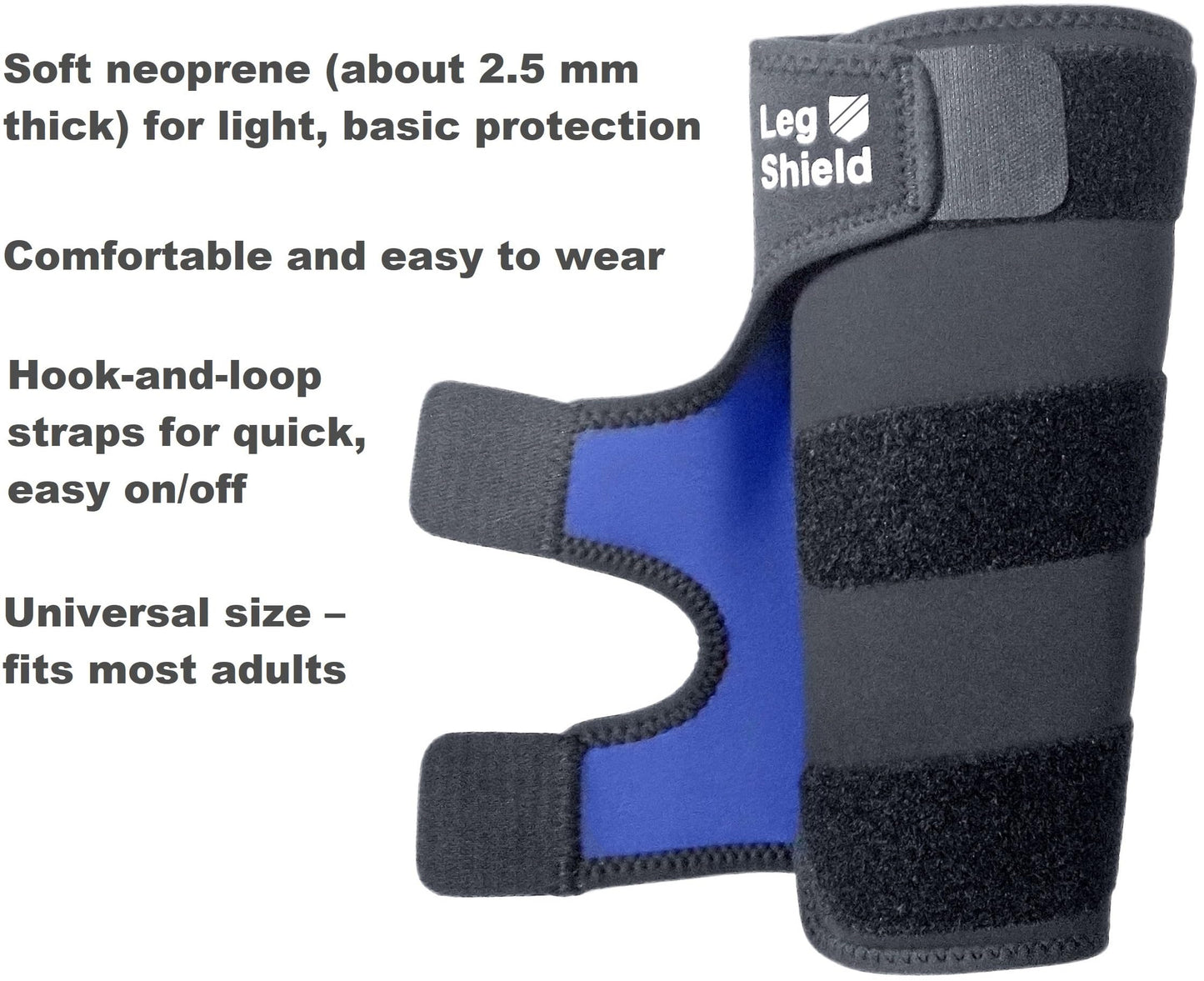 Leg Gaiters with Hook and Loop Straps – Soft Neoprene, Basic Lower-Leg Protection for Yard Work, Mountain Biking, Outdoor Use, and General Shin/Calf Protection (Pair)