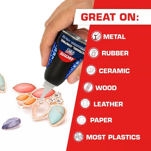 Loctite Super Glue Ultra Gel Control - Clear Cyanoacrylate Adhesive for Plastic, Wood & Metal | 0.14 fl oz Bottle