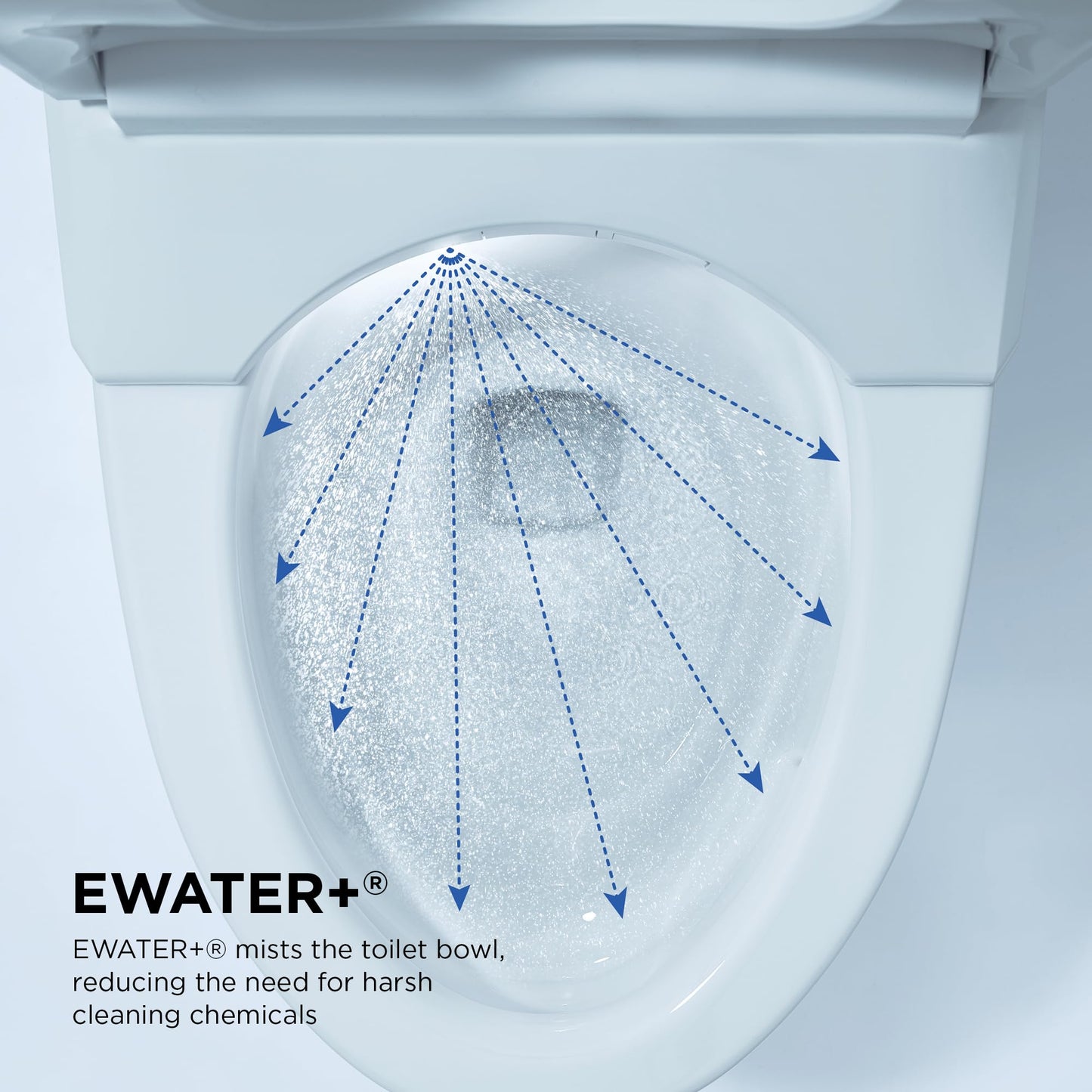 NEOREST® RS Dual Flush 1.0 or 0.8 GPF Toilet with Integrated Bidet Seat and EWATER+, Cotton White - MS8341CUMFG#01