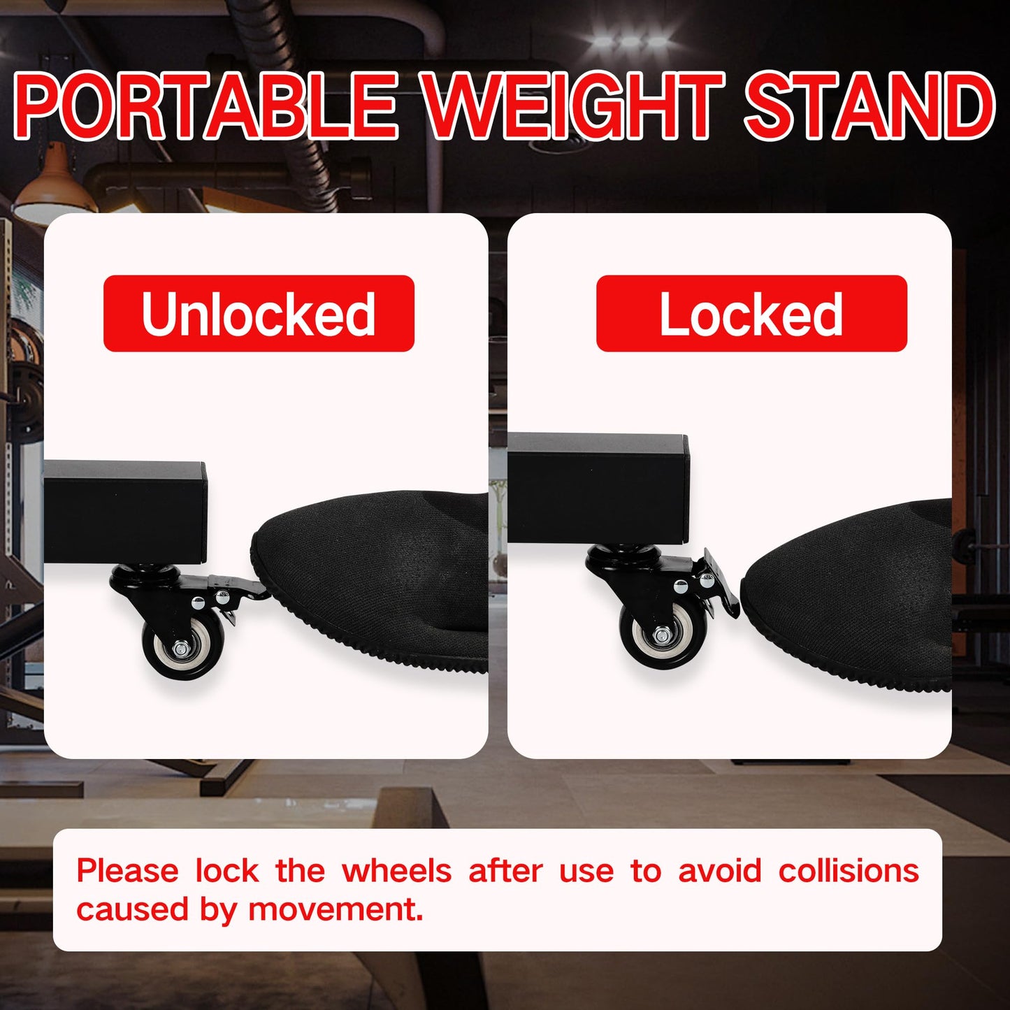 ZUKAM Upgraded Movable Olympic Weight Plate Rack with Wheel for 2-Inch Bumper Plates Weight Storage, Stores up to 800lbs of olympic weight plate, Sold in pairs(Black)