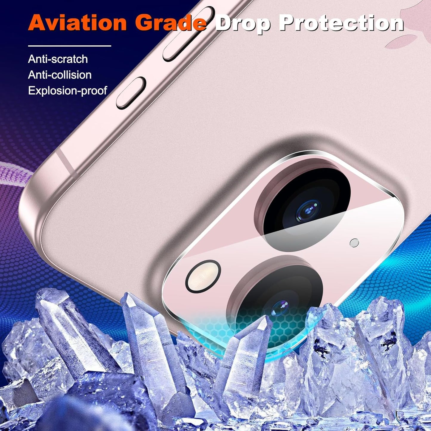 [3 Pack] 15/15 WHPXJY for Camera Lens Protector for iPhone Plus Ultra HD Tempered Glass Camera Protector, Anti Scratch