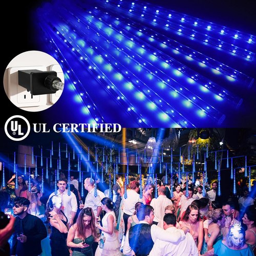 Meteors Shower Lights - 192 LED Falling Rain Lights | 11.8-Inch Waterproof Blue Outdoor Decor