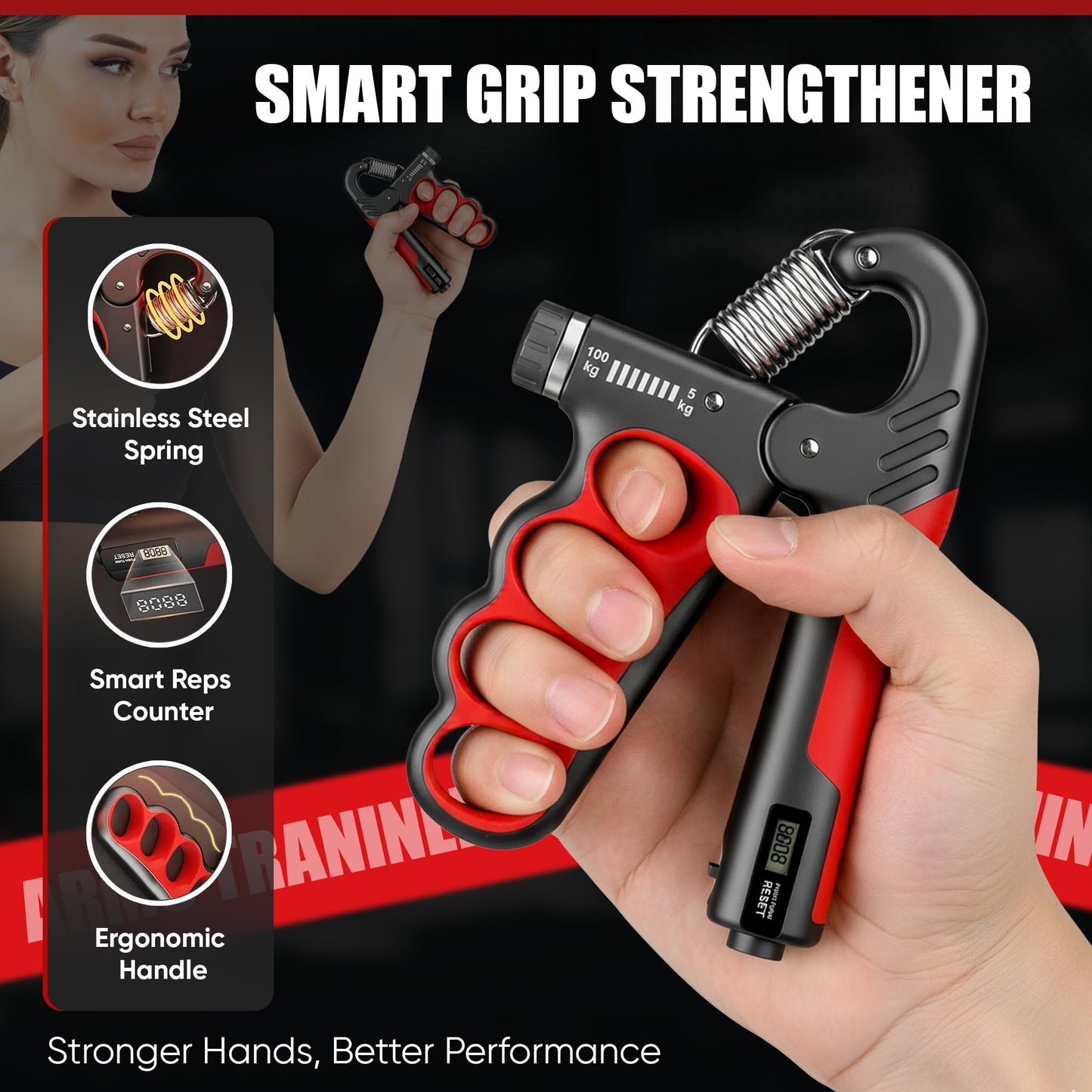 LuxUltra Twister Arm Trainer Chest Workout Equipment for Men & Women, Adjustable 40-130 lbs Chest and Arm Trainer with Hand Grip Strengthener, Home Gym Strength Trainer