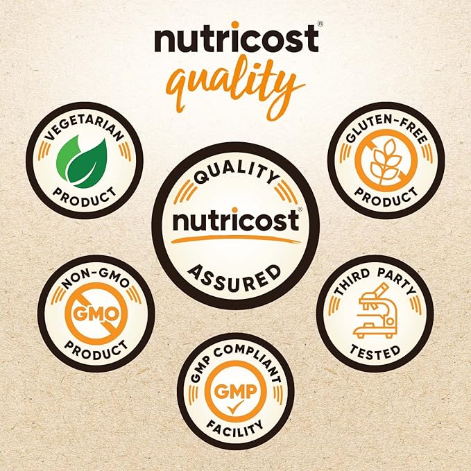 Nutricost Organic Pea Protein Isolate Powder (5LBS) - Unflavored, Certified USDA Organic, Protein from Plants, Vegetarian Friendly, Gluten Free, Non-GMO