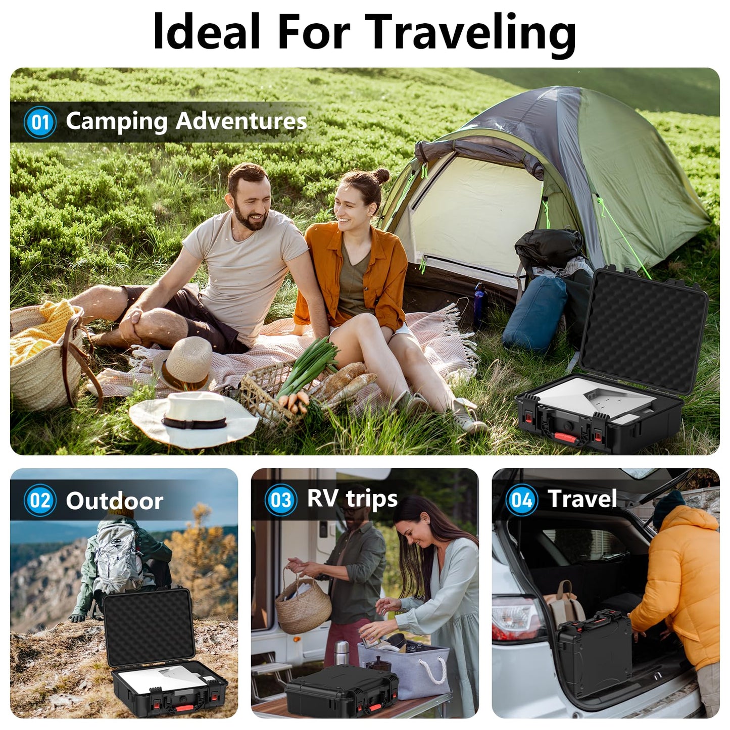MEKEET Starlink Mini Case, Waterproof Hard case Fits Star Link Mini Dish, Portable Shoulder Dual Carry Options with Precision Cut Foam For Starlink Accessories,Ideal for Travel and Camping