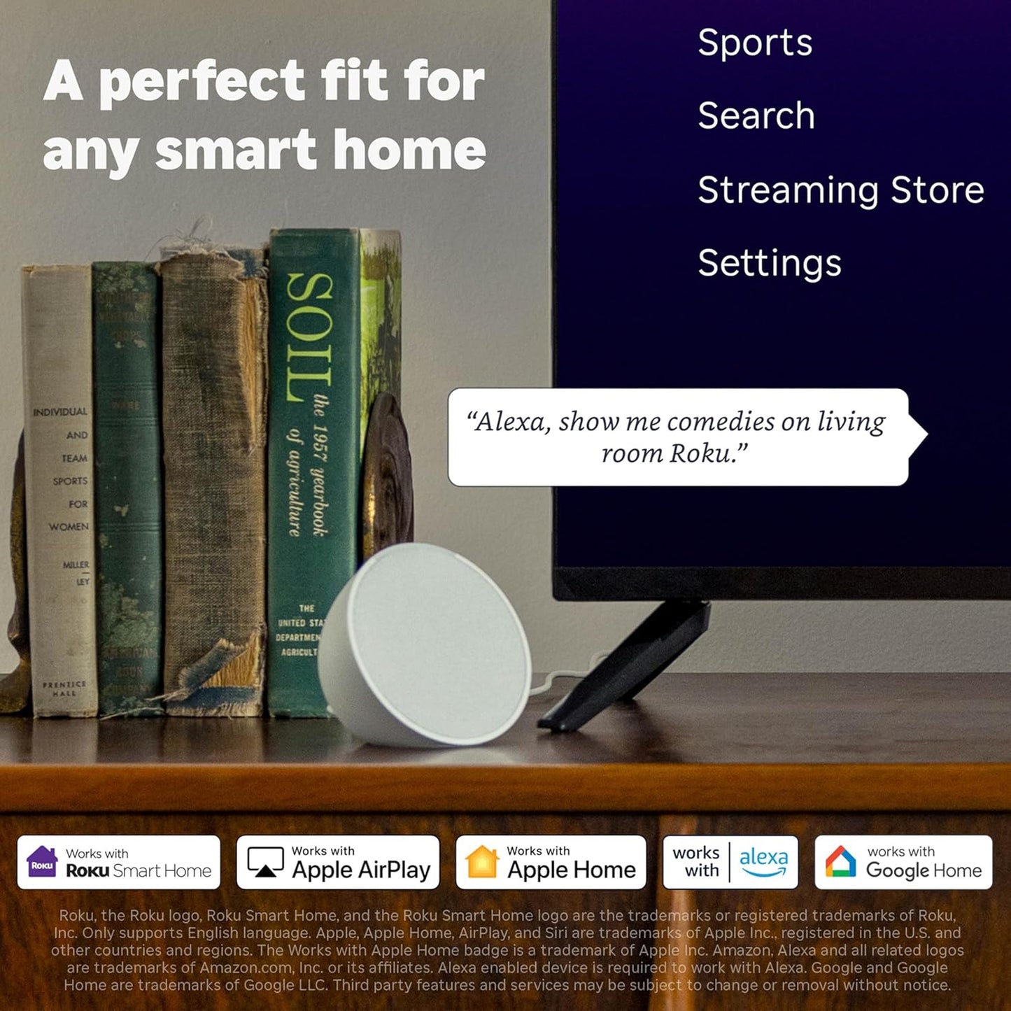 Roku Streaming Stick HD HD Streaming Device for TV with Voice Remote, Free & Live TV