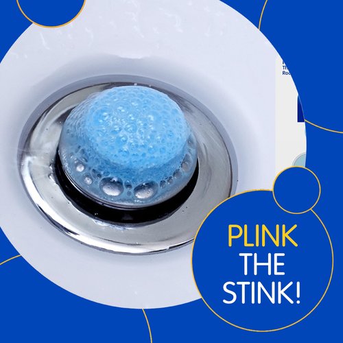 COMPAC HOME Plink Sink Drain Cleaner and Deodorizer, Air Fresheners for Garbage Disposal, Lemon Scented, Home Accessory Cleaning Products for Kitchen and Clogged Drain, 6 Count (Pack of 2), 12 Tablets