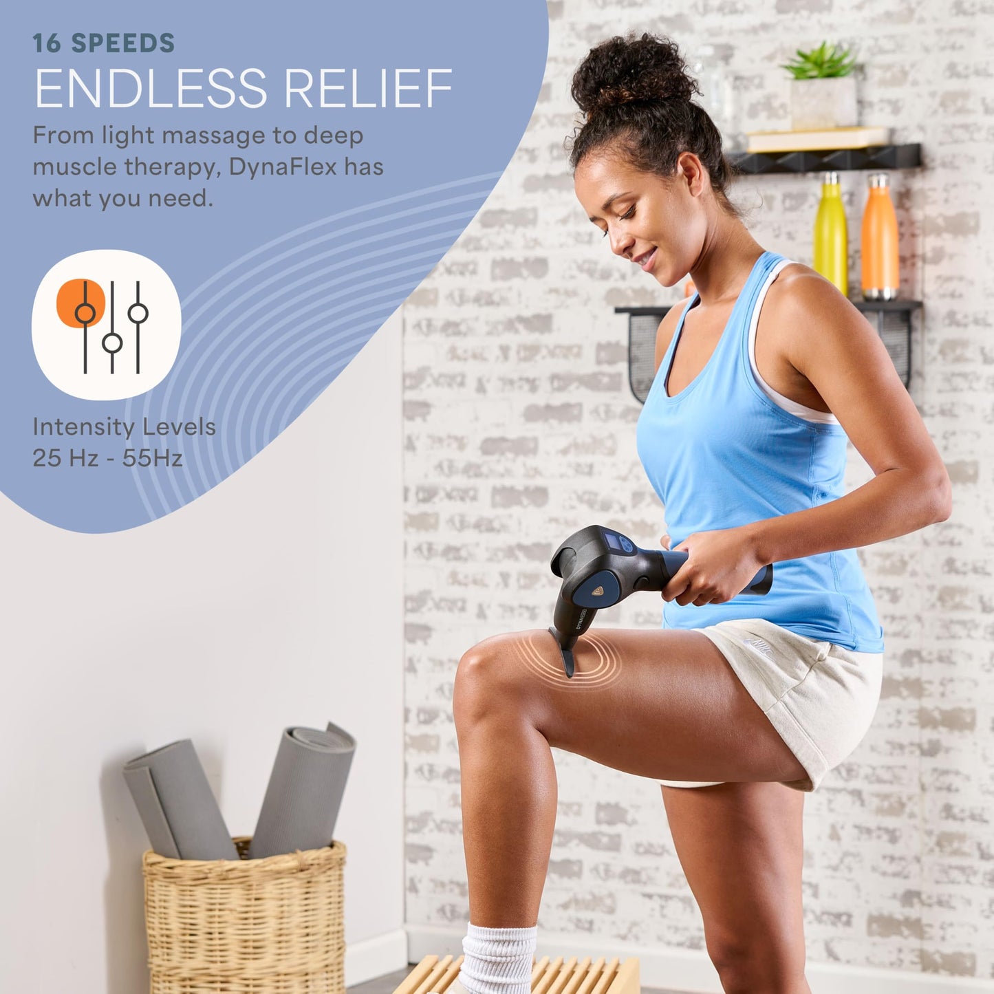 LifePro Dynaflex Percussion Massage Gun Eligible– Deep Tissue Handheld Massager for Athletes – Muscle Recovery Tool for Men & Women – Quiet, Portable with Attachment Heads & Travel Case