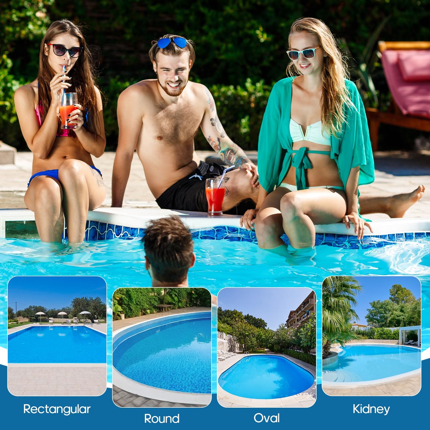 Full Inverter Heat Pump for Hot Tub and Bath, 35,000 BTU Electric Swimming Pool Heater, 9000 Gallons, for Above and In ground Pools, WiFi Capable Timer, Heating and Cooling, Defrosting, 220-240V