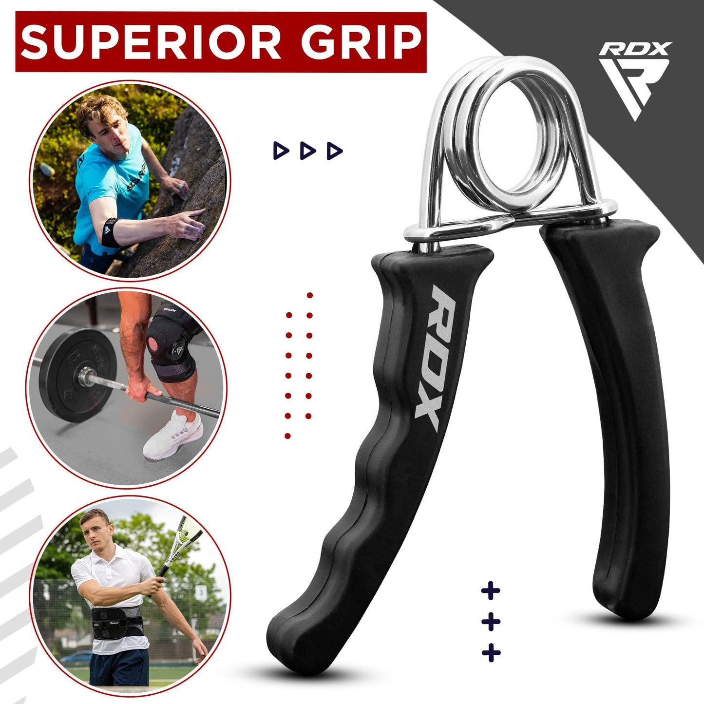 RDX Hand Gripper Finger Strengthener, Grip Strength Trainer, Exerciser for Wrist Forearm and Finger Strength for Athletes, Exercising for Home Gym Training Equipment