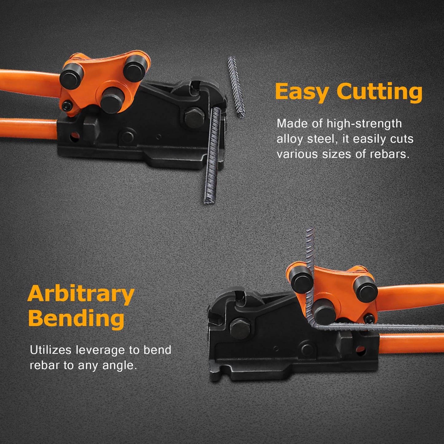 LOSCHEN Manual Rebar Cutter and Bender,for Construction Site and Home-use,Removable Rebar Shears, Rebar Bending Machine, Bending and Cutting Rebar up to 5/8 Inch