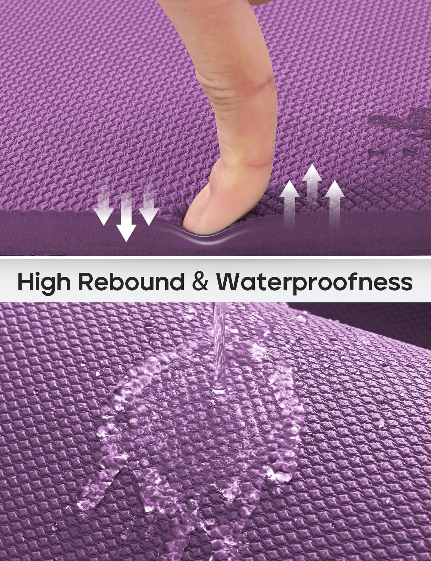 Yoga Knee Pads Cushion Non-Slip Knee Mat by Heathyoga, Knee Pad for Gardening Yard Work, Knee Pad Cushion for Yoga and Floor Exercises Yoga Mat Accessory 26"x10"x0.5"