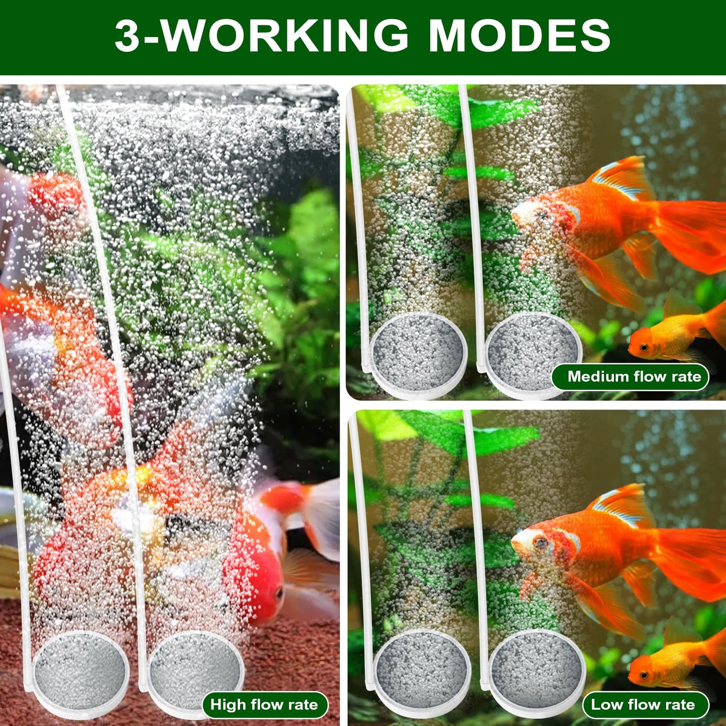 Lewisia Solar Pond Aerator Air Pump Battery with Air Hoses and Bubble Stones Fish Tank Bubble Oxygenator 30W