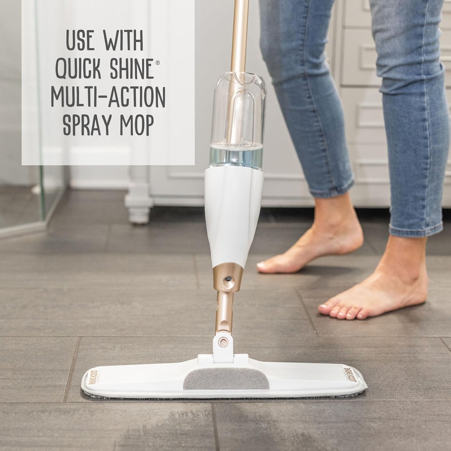 Quick Shine Hardwood Floor Cleaner - 27oz 2-Pack | Streak-Free, No Rinse Formula | Effective Dirt & Scuff Removal