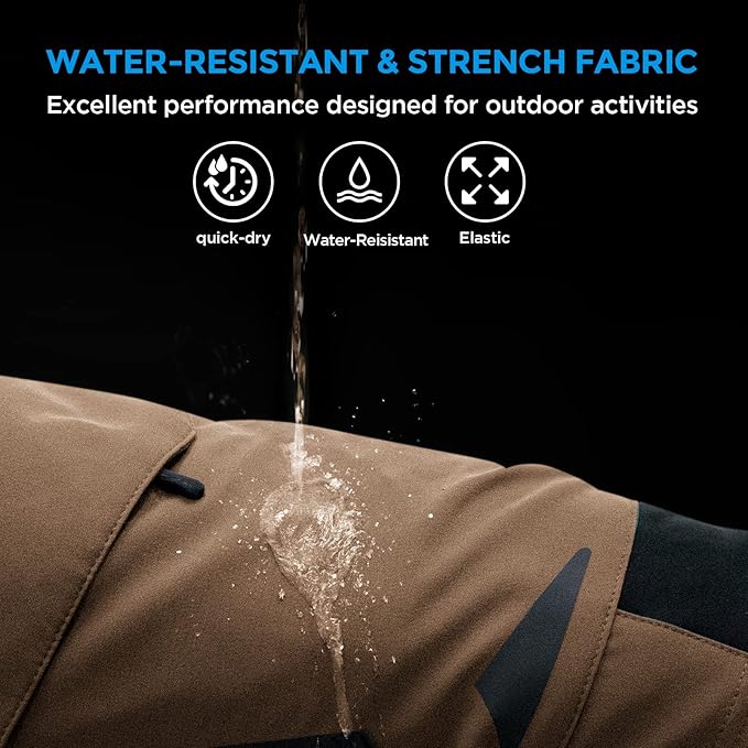XKTTAC Men's Outdoor Quick Dry Lightweight Stretchy Shorts for Hiking, Tactical, Camping, Travel with 6 Pockets