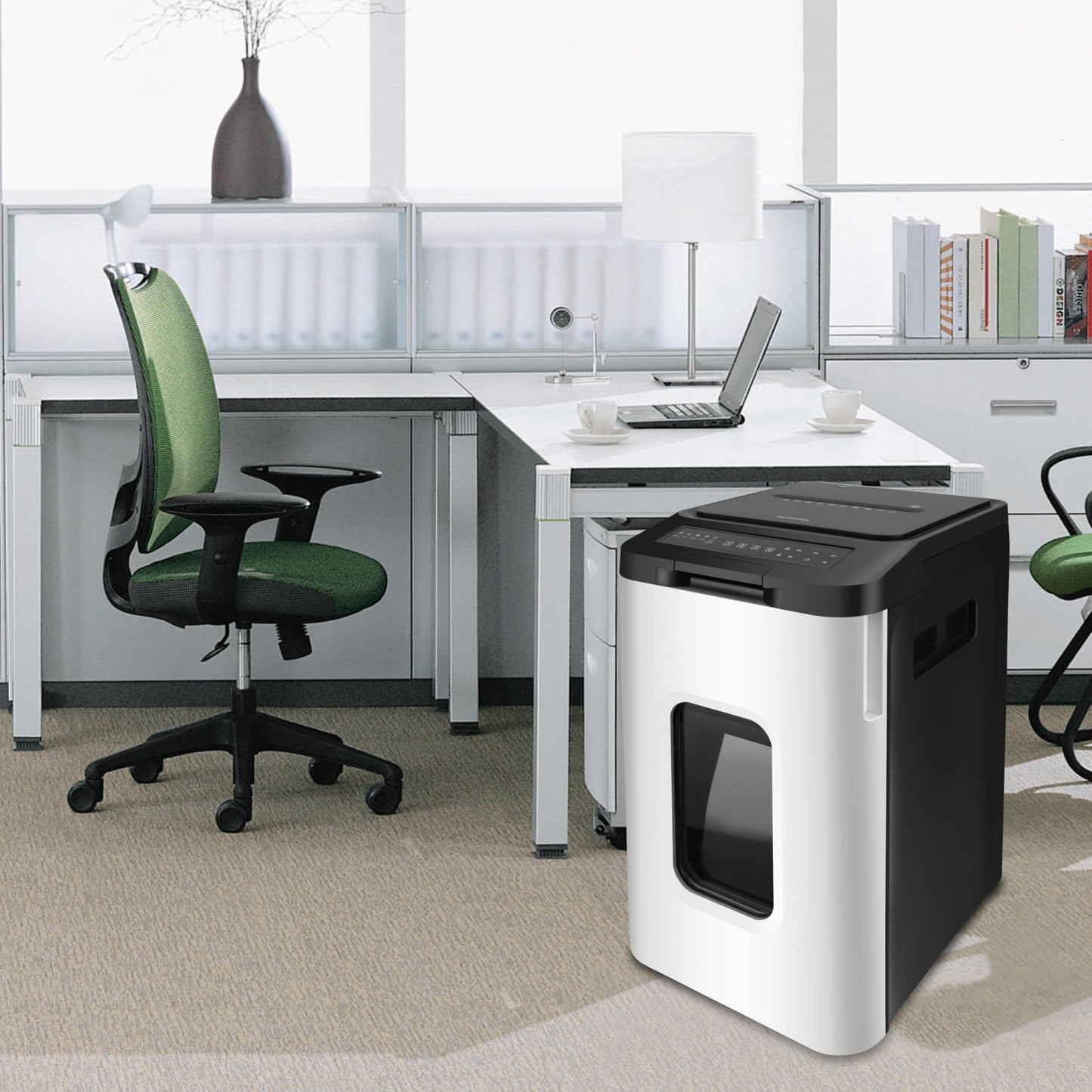 Aurora Commercial Grade 400-Sheet Autofeed High Security Micro Cut Paper and CD/Credit Card Shredder/ 240 Minutes Continuous Run Time Heavy Duty Shredder for Office/Security Level P-5