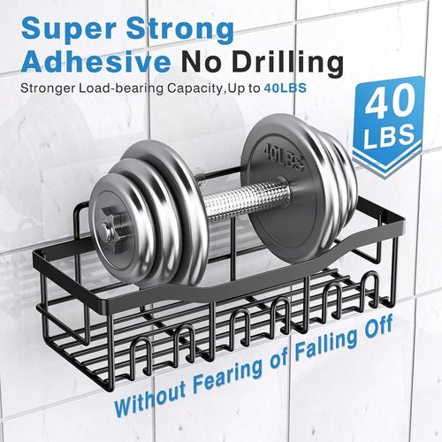 EUDELE Shower Caddy - 5 Pack Rustproof Stainless Steel Bath Organizers | Large Capacity, No Drilling Shelves
